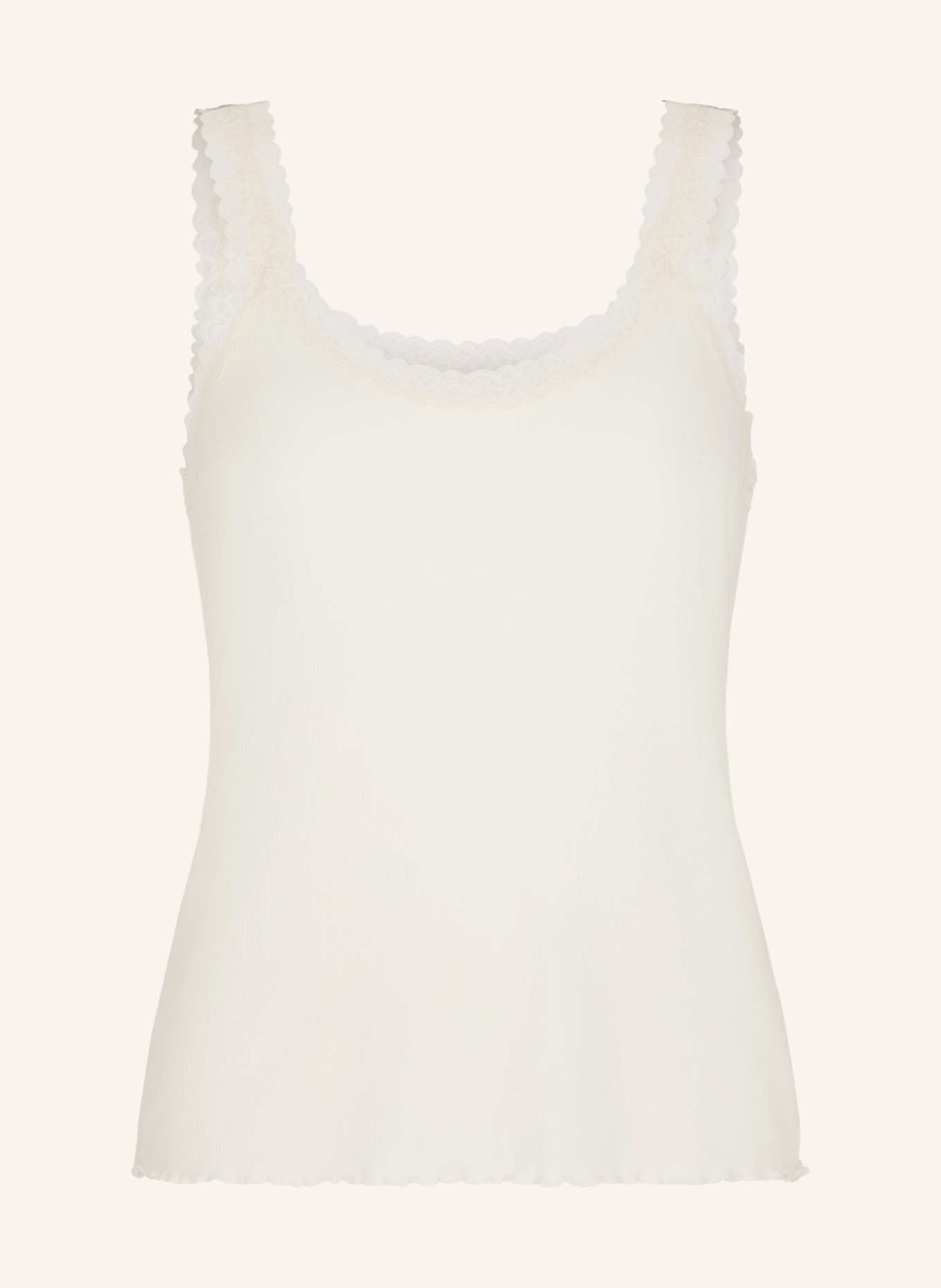 hunkemöller Top RIB LACE: WEISS
