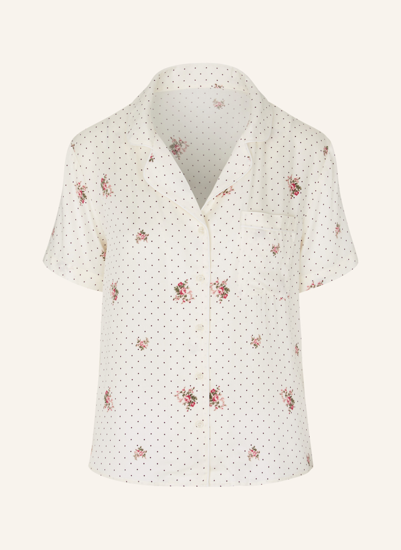hunkemöller Schlafshirt SATIN: WEISS