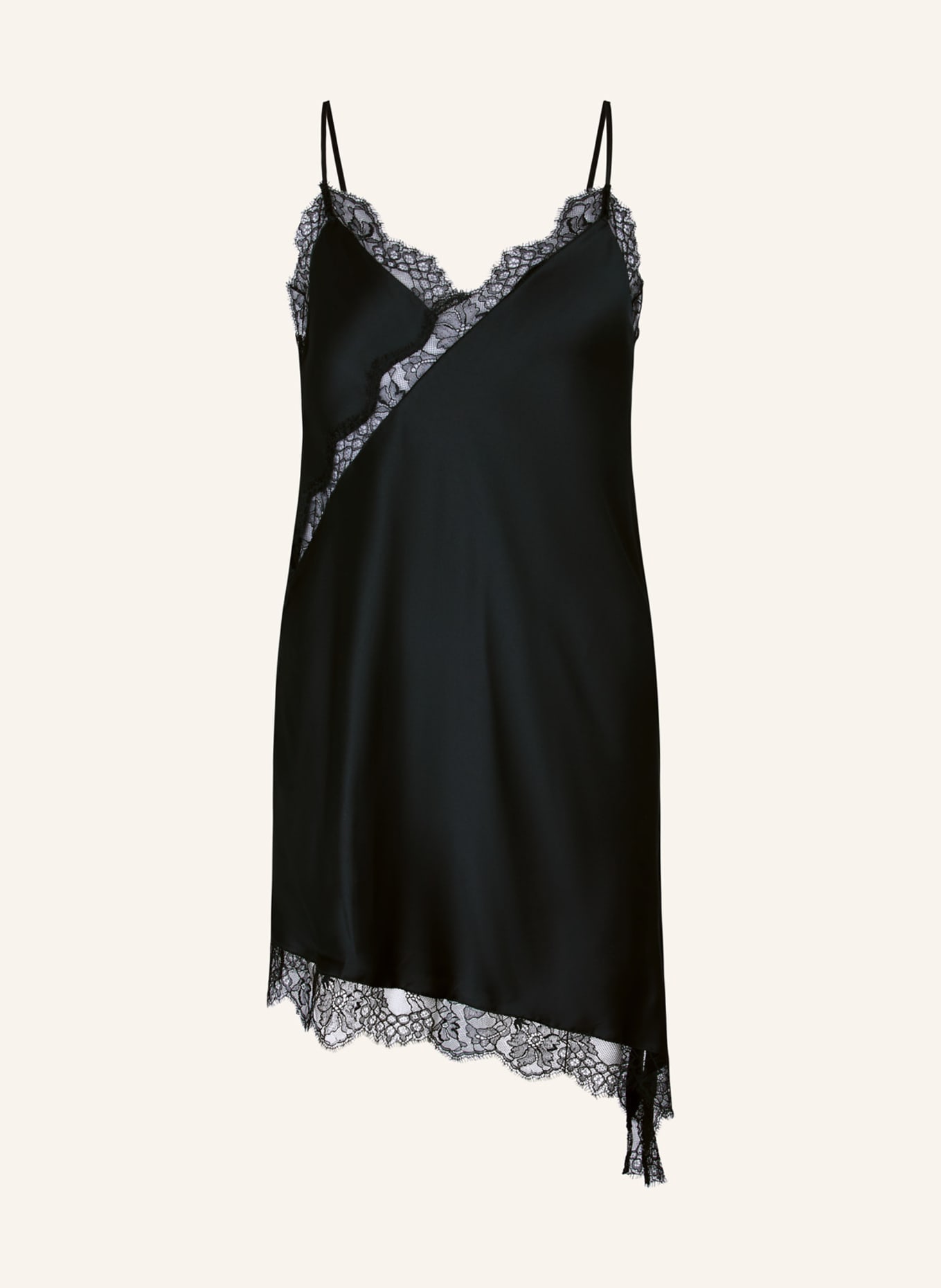 hunkemöller Slipdress ASYMMETRIC: SCHWARZ