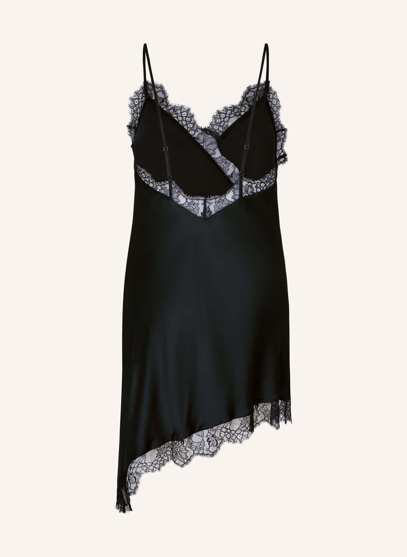 hunkemöller Slipdress ASYMMETRIC: SCHWARZ