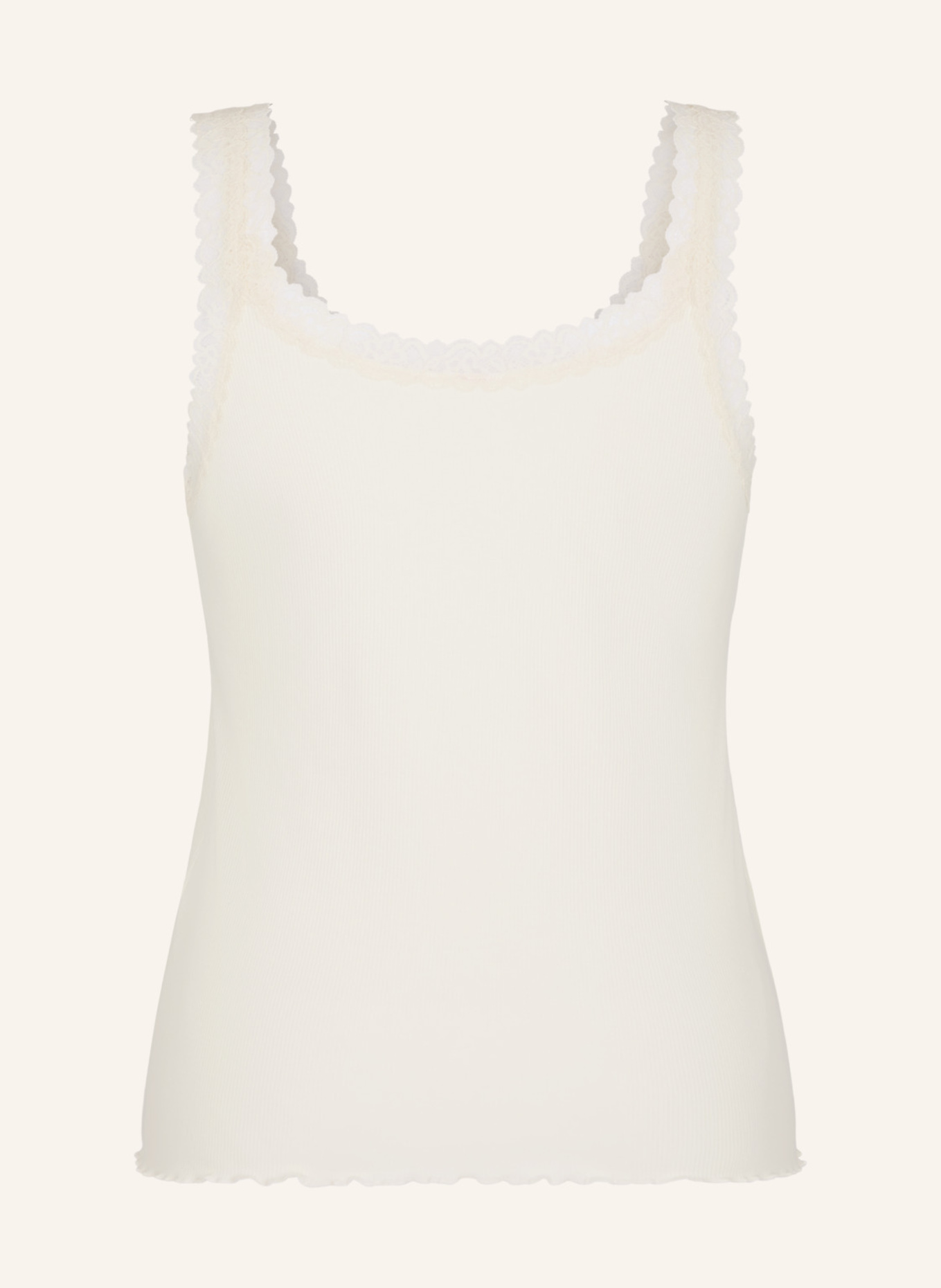 hunkemöller Top RIB LACE: WEISS