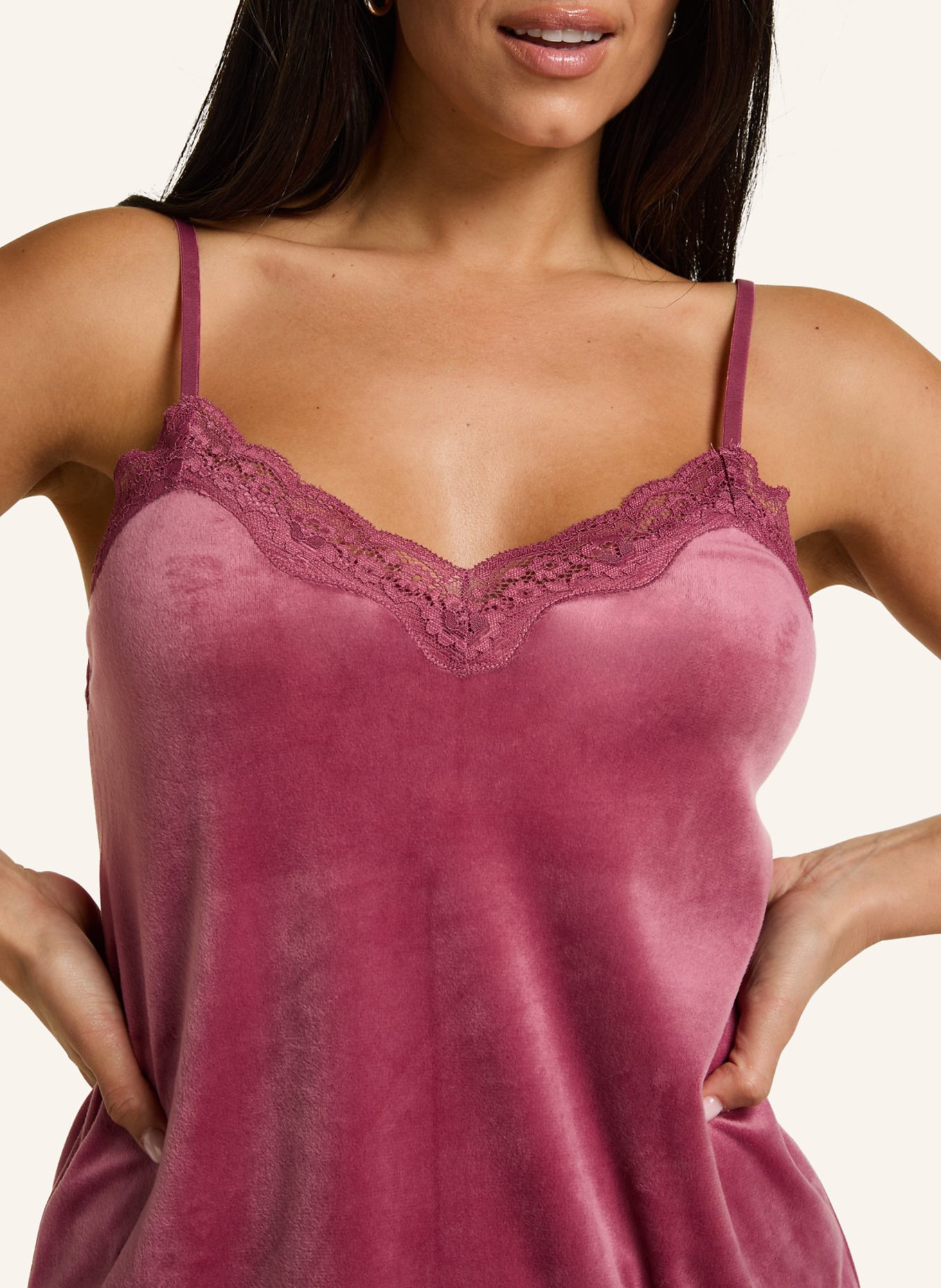 hunkemöller Schlafshirt VELOURS: PINK