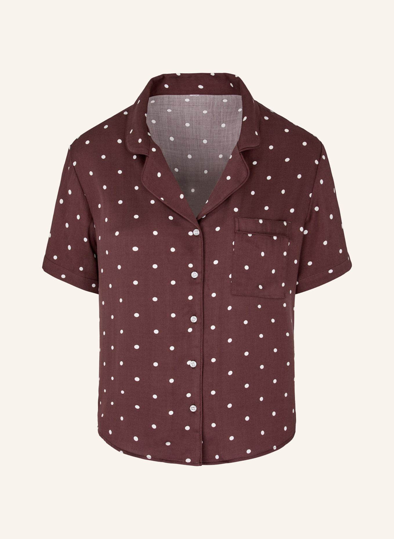 hunkemöller Schlafshirt SATIN: BRAUN