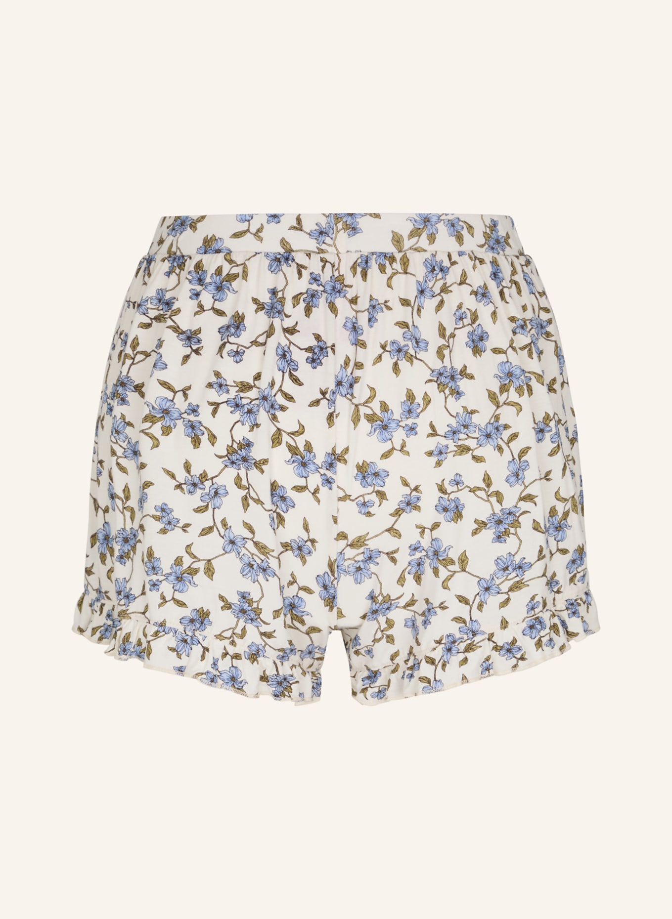hunkemöller Schlafhose RUFFLED: WEISS