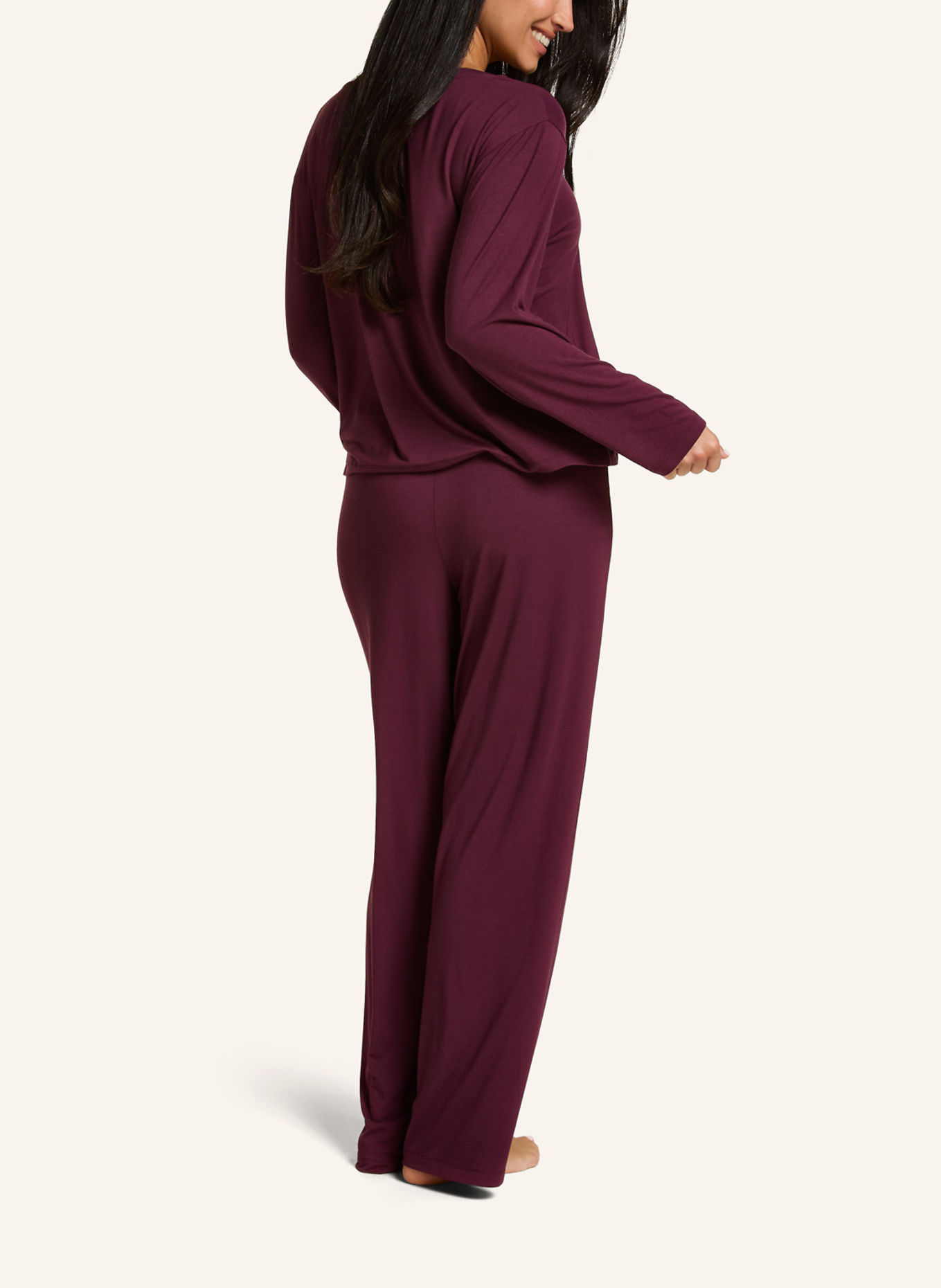 hunkemöller Langarm Schlafshirt ESSENTIAL JERSEY: LILA