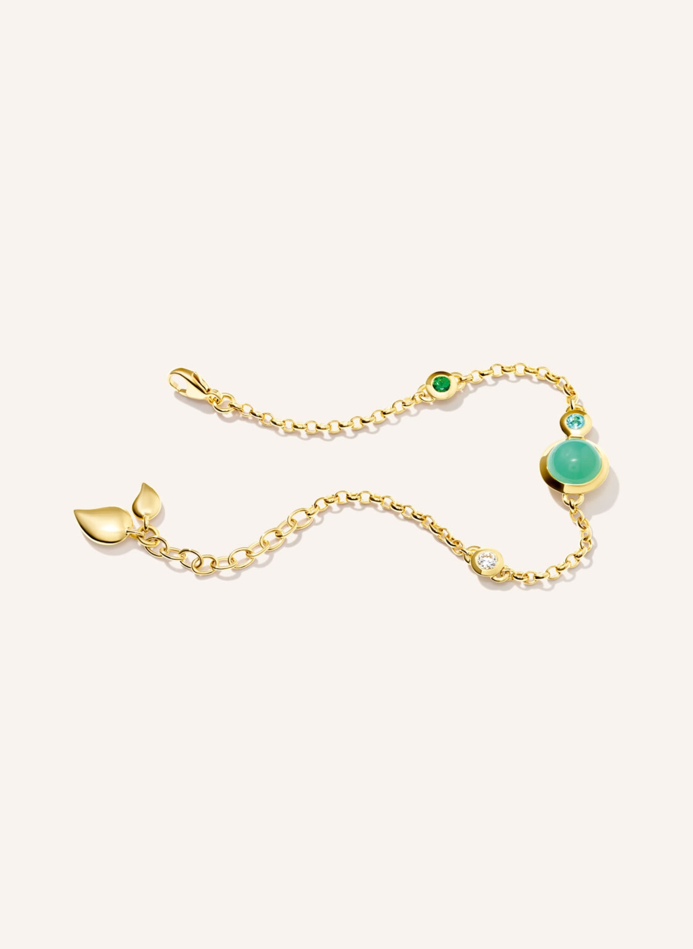 TAMARA COMOLLI Armband BRACELET BOUTON MINI CHAIN 'LAGOON' - SMALL/MEDIUM 18K Gelbgold, Farbe: GOLD (Bild 2)