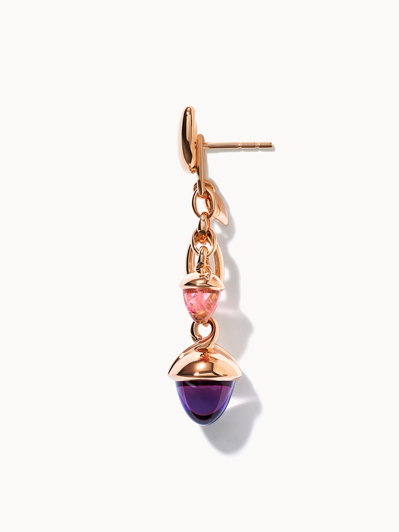 TAMARA COMOLLI Ohrringe OHRRINGE MIKADO DANGLING 2 ACORNS - 'WILDBERRY' 18K Roségold, Farbe: ROSÉGOLD (Bild 2)