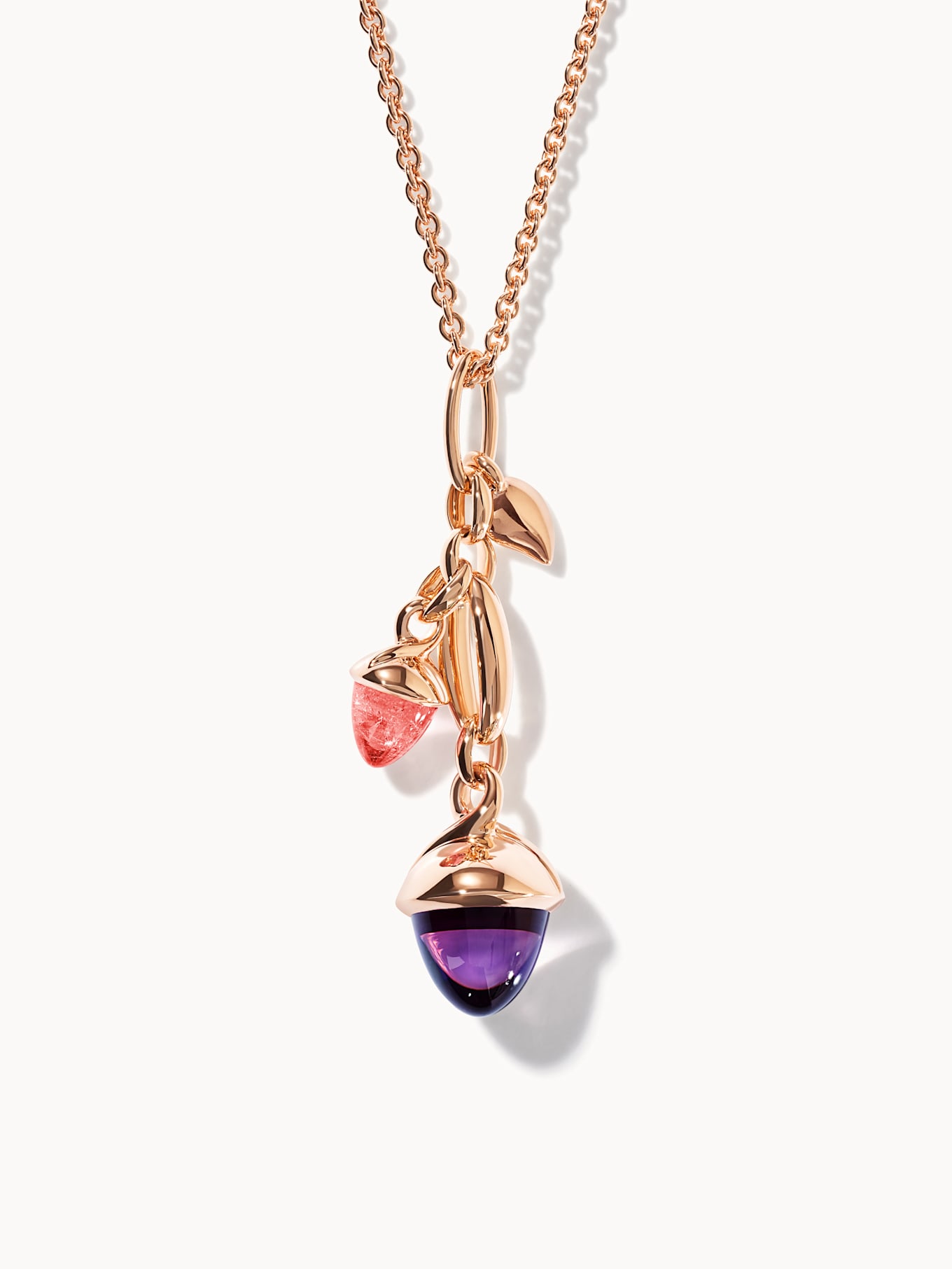 TAMARA COMOLLI Ohrringe OHRRINGE MIKADO DANGLING 2 ACORNS - 'WILDBERRY' 18K Roségold, Farbe: ROSÉGOLD (Bild 4)