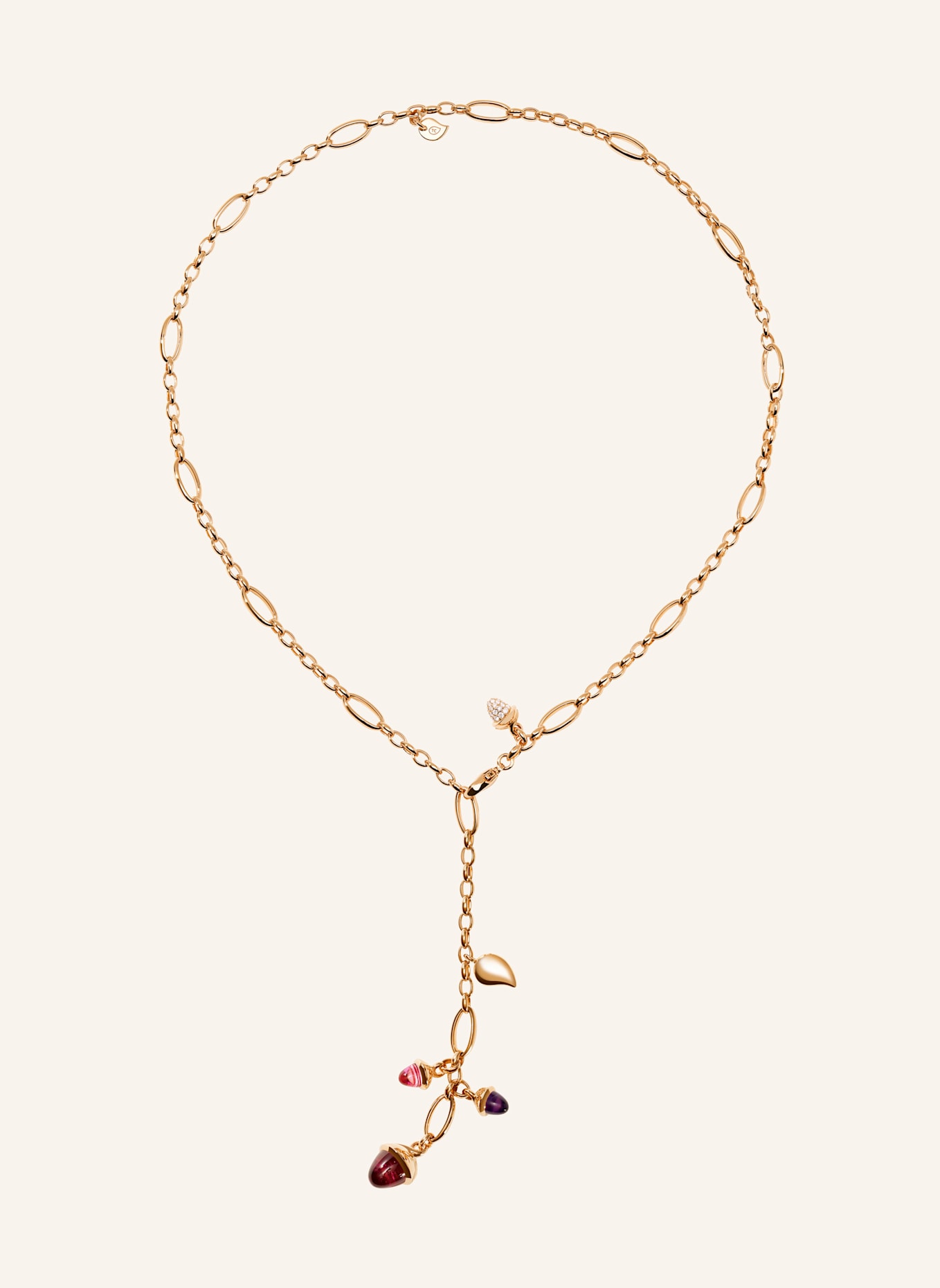 TAMARA COMOLLI Halskette NECKLACE MIKADO DELICATE 51 CM 'WILDBERRY' WITH DIAMOND PAVÉ 18K Roségold, Farbe: ROSÉGOLD (Bild 1)