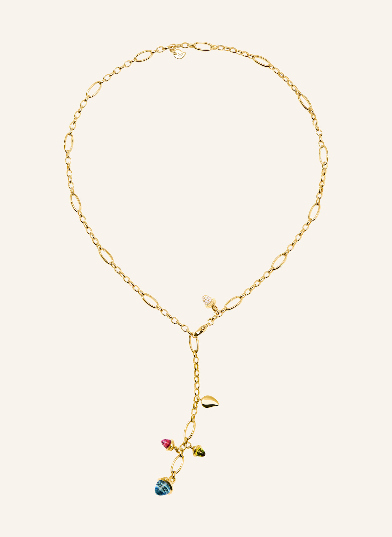 TAMARA COMOLLI Halskette NECKLACE MIKADO DELICATE 51 CM 'CANDY' WITH DIAMOND PAVÉ Candy mit Diamant Pavé, Farbe: GOLD (Bild 1)