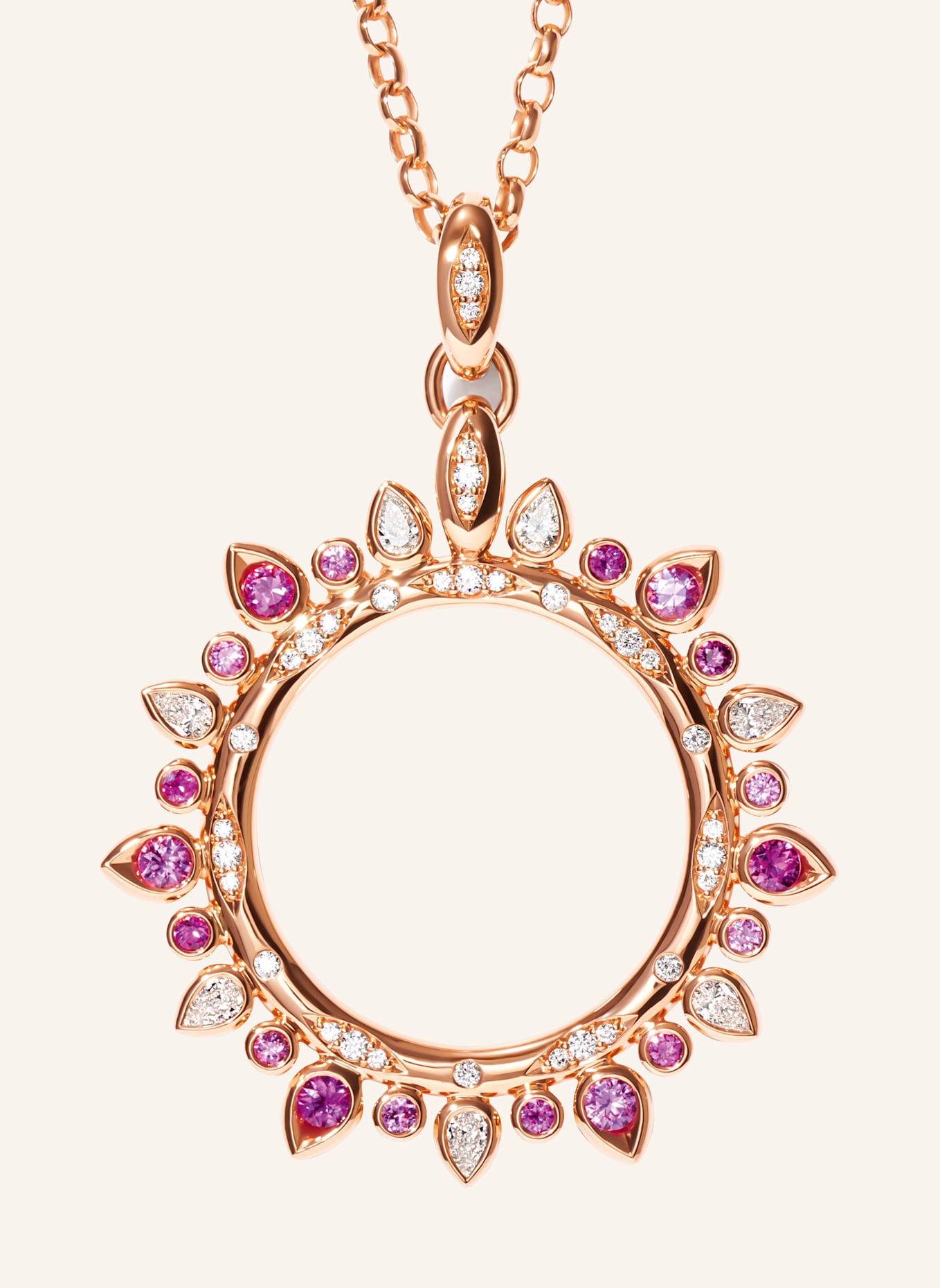 TAMARA COMOLLI Anhänger PENDANT GYPSY 'BLUSH' SUN LARGE 18K Roségold, Farbe: ROSÉGOLD (Bild 1)