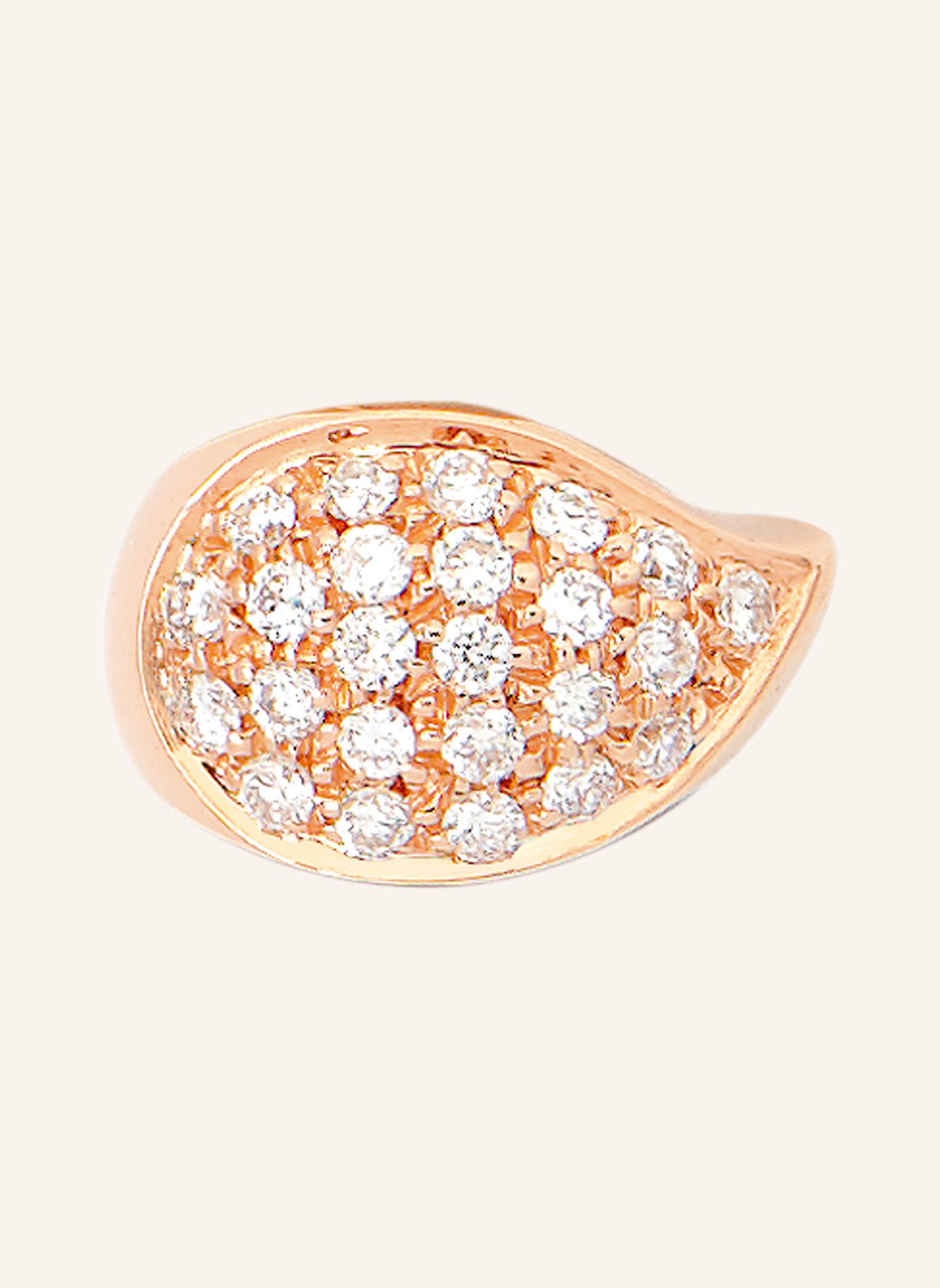 TAMARA COMOLLI Charm SIGNATURE DROP CLASP DIAMOND PAVÉ aus 18 Karat Roségold mit Diamant Pavé: ROSÉGOLD