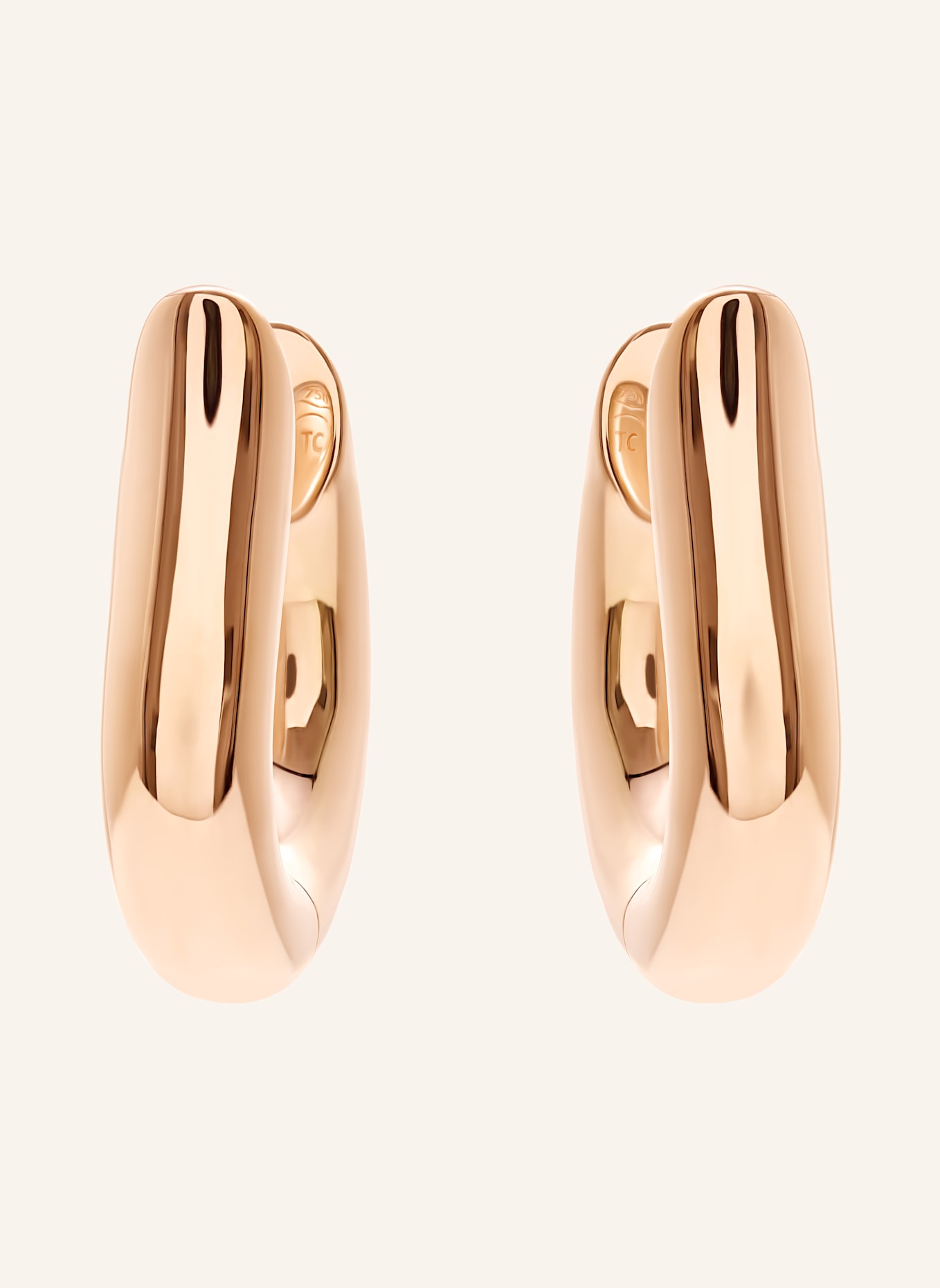 TAMARA COMOLLI Ohrstecker SIGNATURE OHRSTECKER HOOP MEDIUM 18K Roségold 18K Roségold: ROSÉGOLD