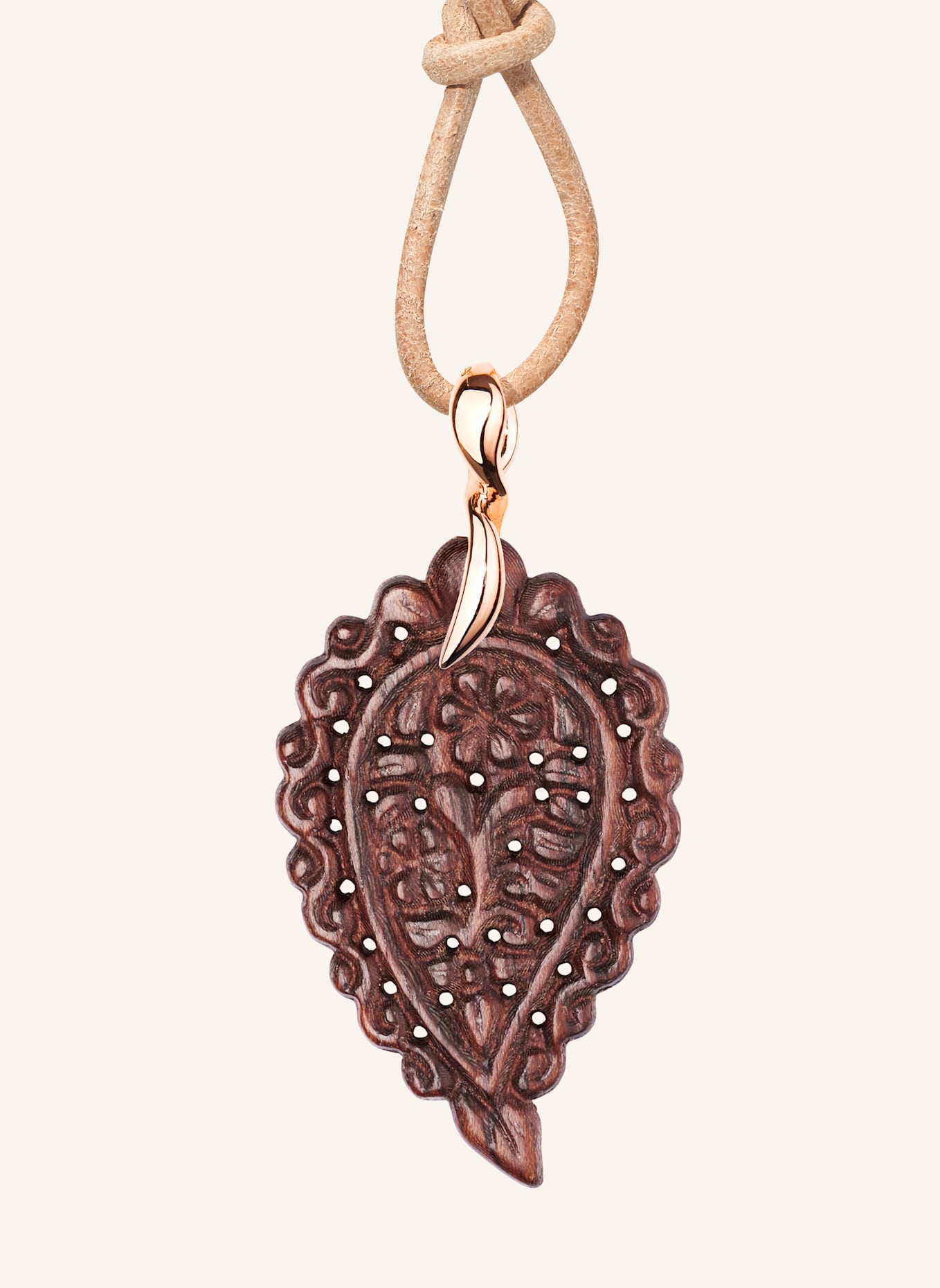 TAMARA COMOLLI Anhänger PENDANT INDIA MEDIUM SNAKEWOOD aus 18 Karat Roségold und Snakewood: ROSÉGOLD