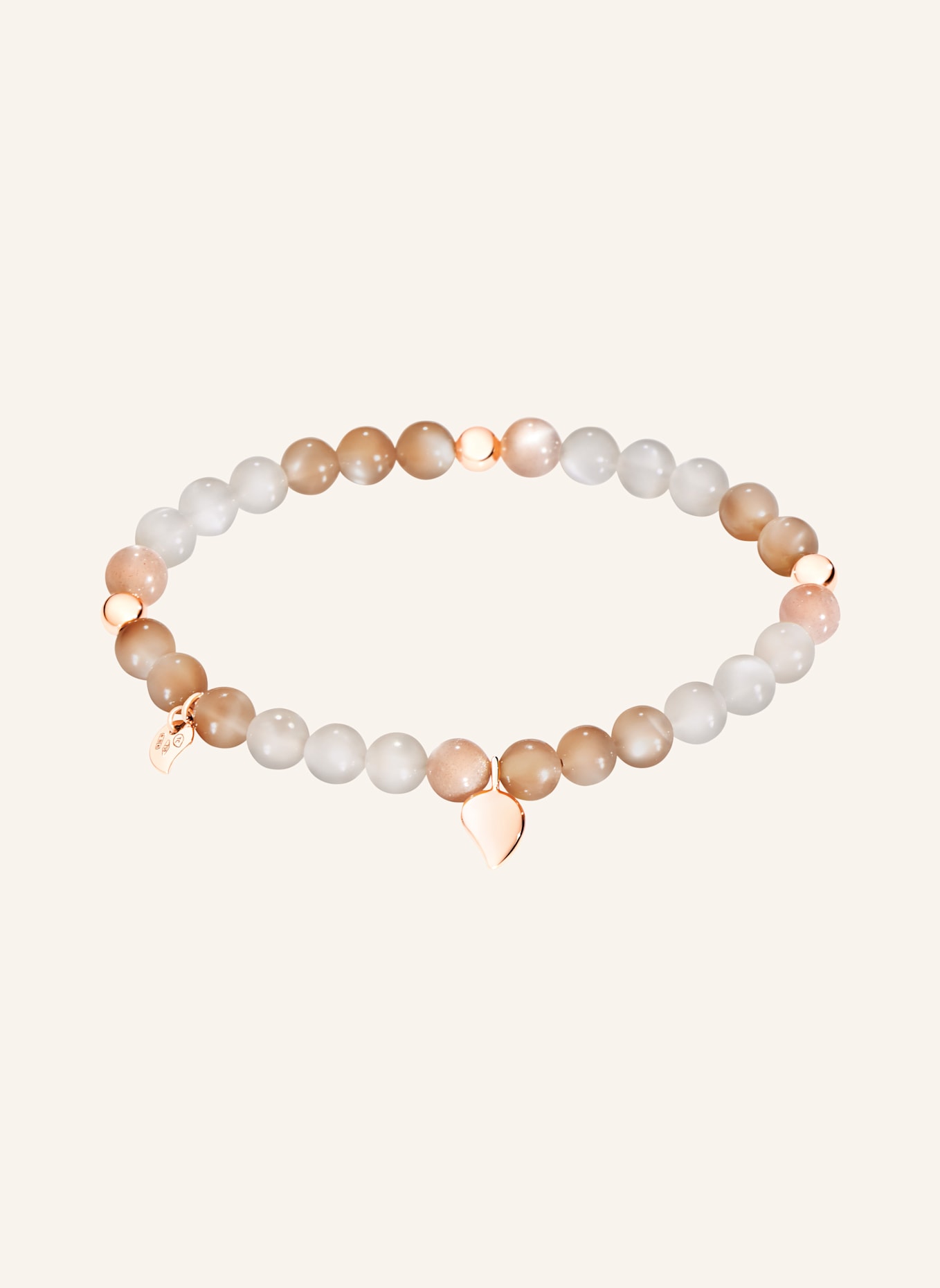 TAMARA COMOLLI Armband BRACELET INDIA 'CAMEL' DROP MEDIUM aus 18 Karat Roségold und Mondsteinen: ROSÉGOLD