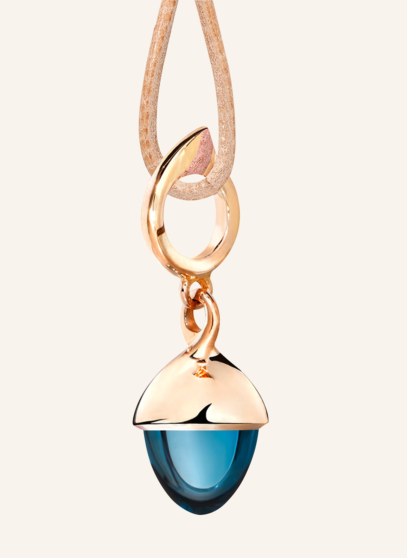 TAMARA COMOLLI Anhänger PENDANT MIKADO FLAMENCO LONDON TOPAZ aus 18 Karat Roségold mit London Topas: ROSÉGOLD