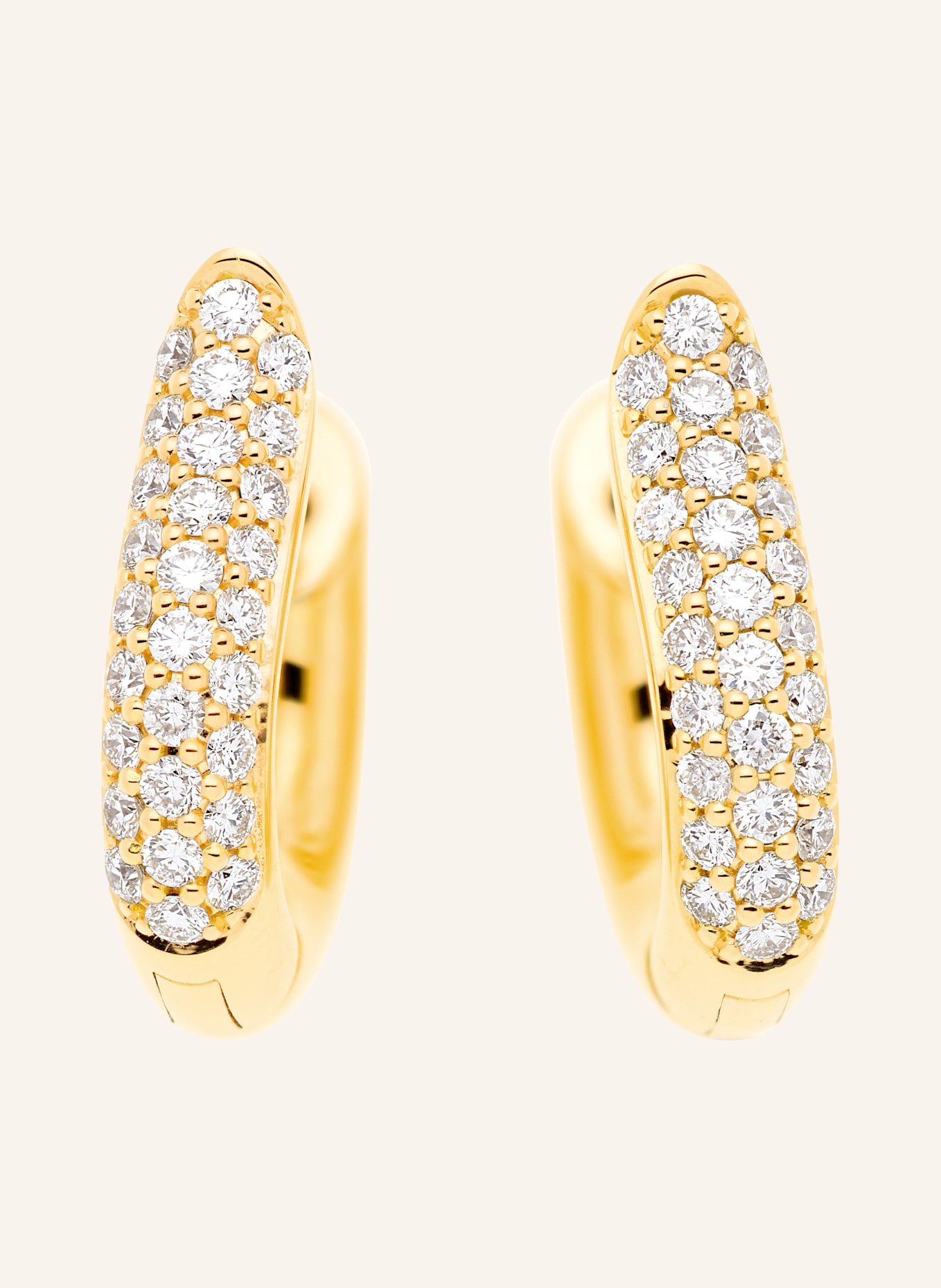 TAMARA COMOLLI Ohrstecker SIGNATURE OHRSTECKER HOOP SMALL DIAMOND PAVÉ 18K Gelbgold: GOLD