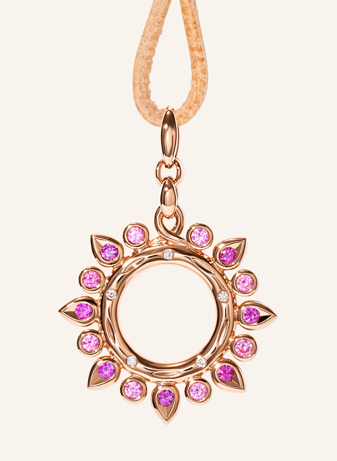 TAMARA COMOLLI Anhänger PENDANT GYPSY 'BLUSH' SUN SMALL 18K Roségold: ROSÉGOLD