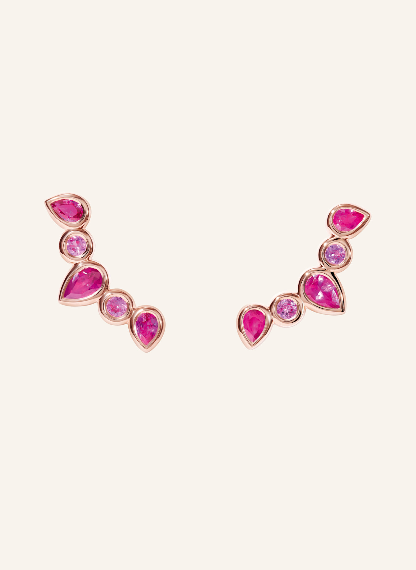 TAMARA COMOLLI Ohrstecker OHRSTECKER GYPSY CRAWLER 'BLUSH' 18K Roségold: ROSÉGOLD