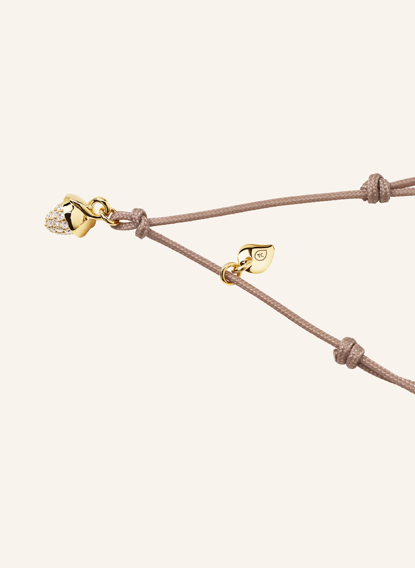 TAMARA COMOLLI Armband BRACELET 'MYMIKADO' WITH DIAMOND PAVÉ aus 18 Karat Gelbgold mit Diamant Pavé: GOLD