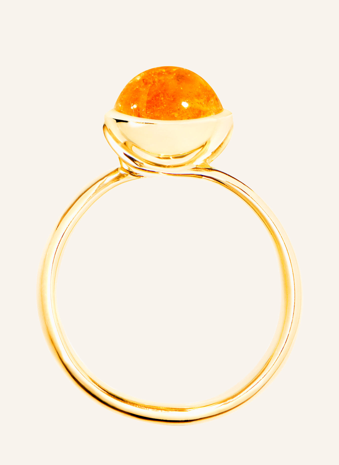TAMARA COMOLLI Ring RING BOUTON SMALL MANDARIN GARNET aus 18K Gelbgold mit Mandarin Granat: GOLD