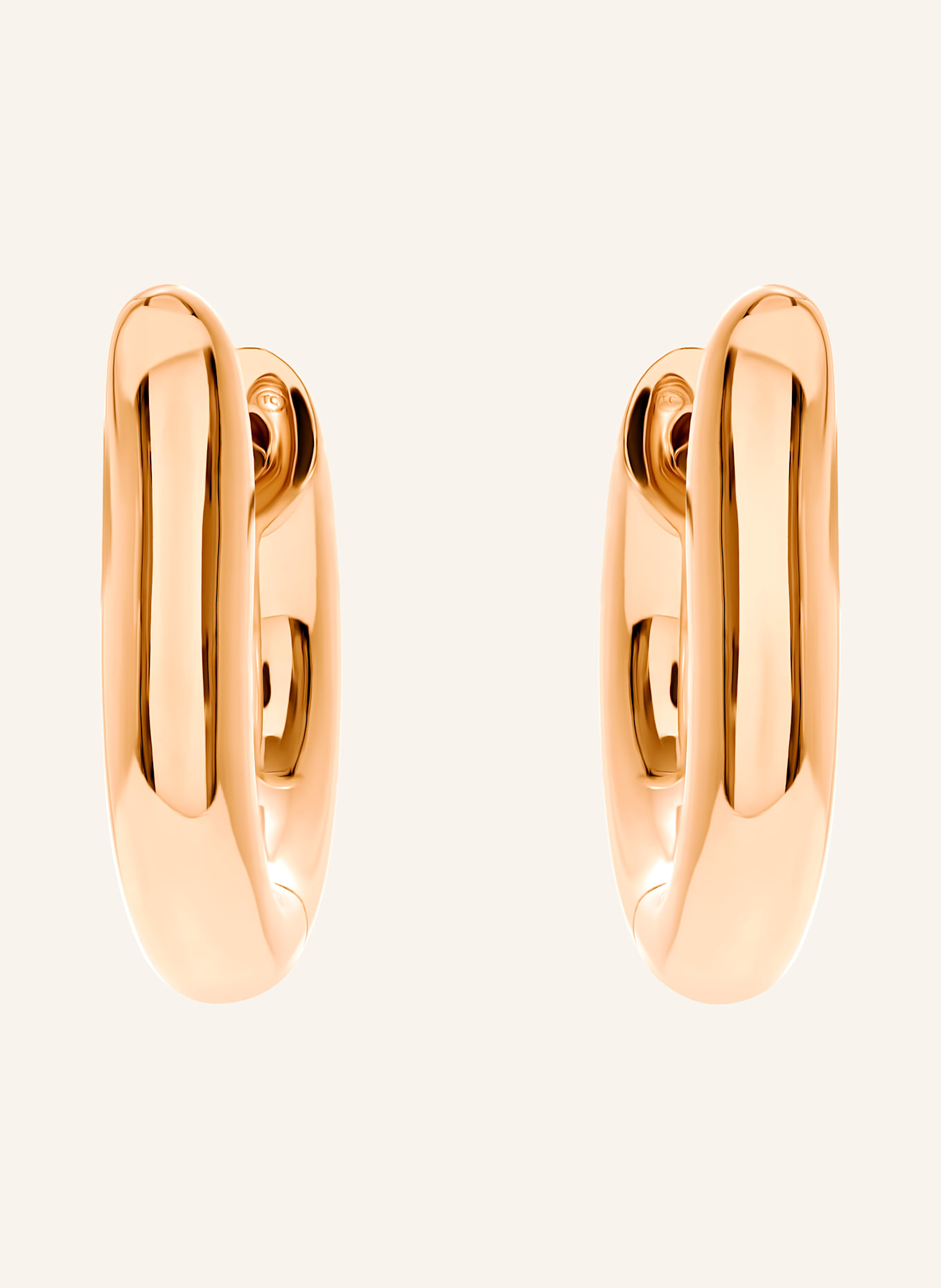 TAMARA COMOLLI Ohrstecker SIGNATURE OHRSTECKER HOOP SMALL 18K Roségold: ROSÉGOLD