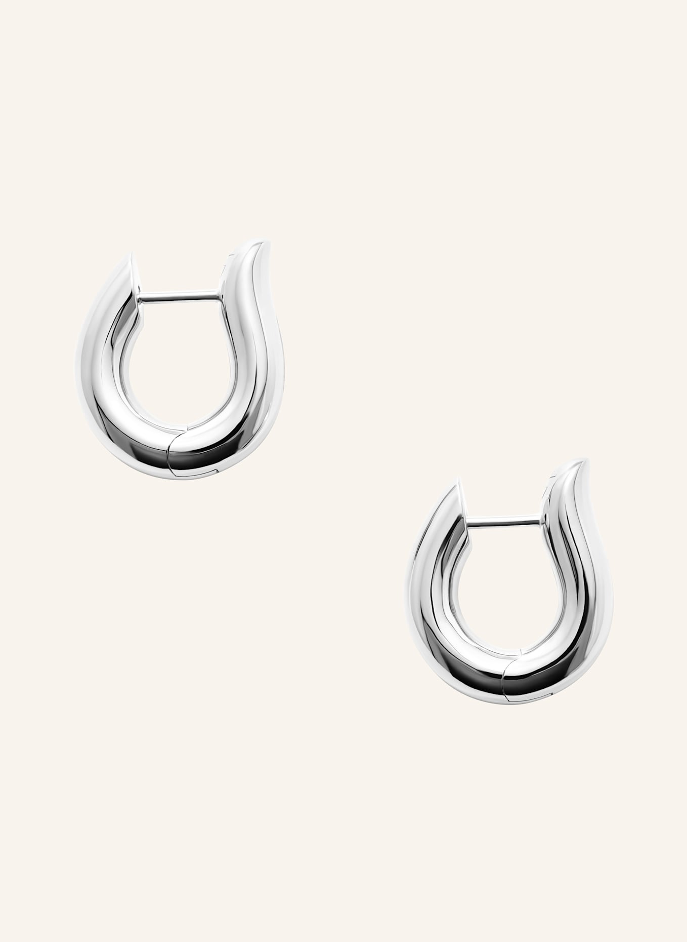 TAMARA COMOLLI Ohrstecker SIGNATURE OHRSTECKER HOOP MEDIUM 18K Weißgold: WEISSGOLD