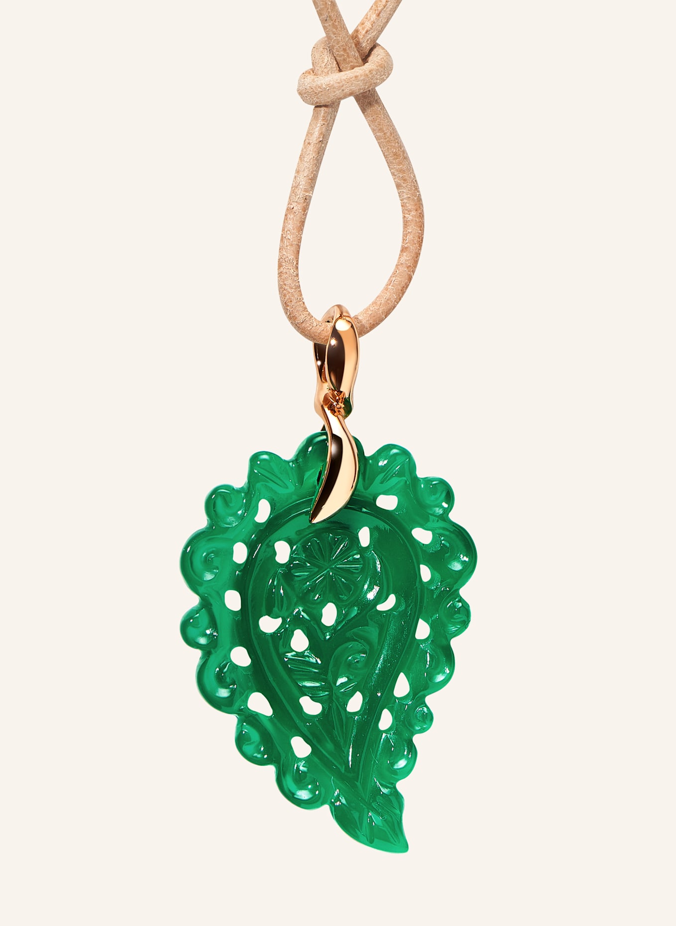 TAMARA COMOLLI Anhänger PENDANT INDIA SMALL GREEN ONYX aus 18 Karat Roségold und grüner Onyx: ROSÉGOLD