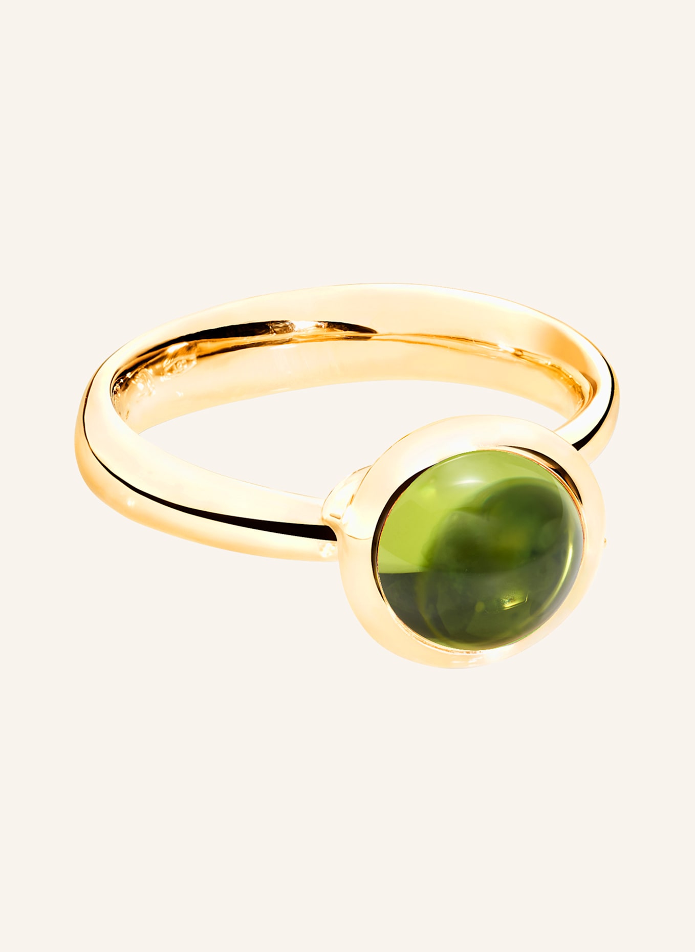 TAMARA COMOLLI Ring RING BOUTON SMALL PERIDOT aus 18K Gelbgold mit Peridot: GOLD
