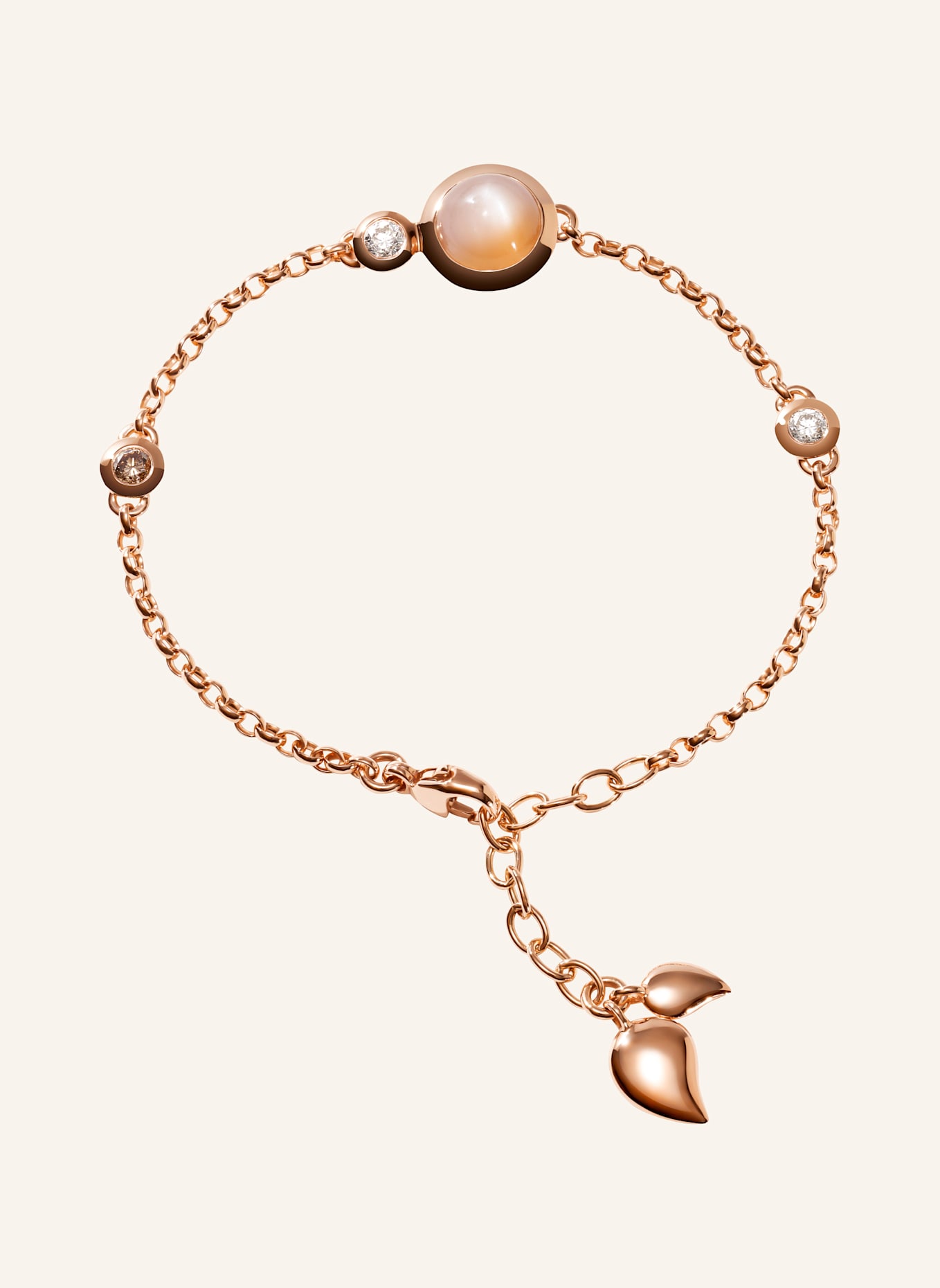 TAMARA COMOLLI Armband BRACELET BOUTON MINI CHAIN 'CAMEL' - SMALL/MEDIUM 18K Roségold: ROSÉGOLD