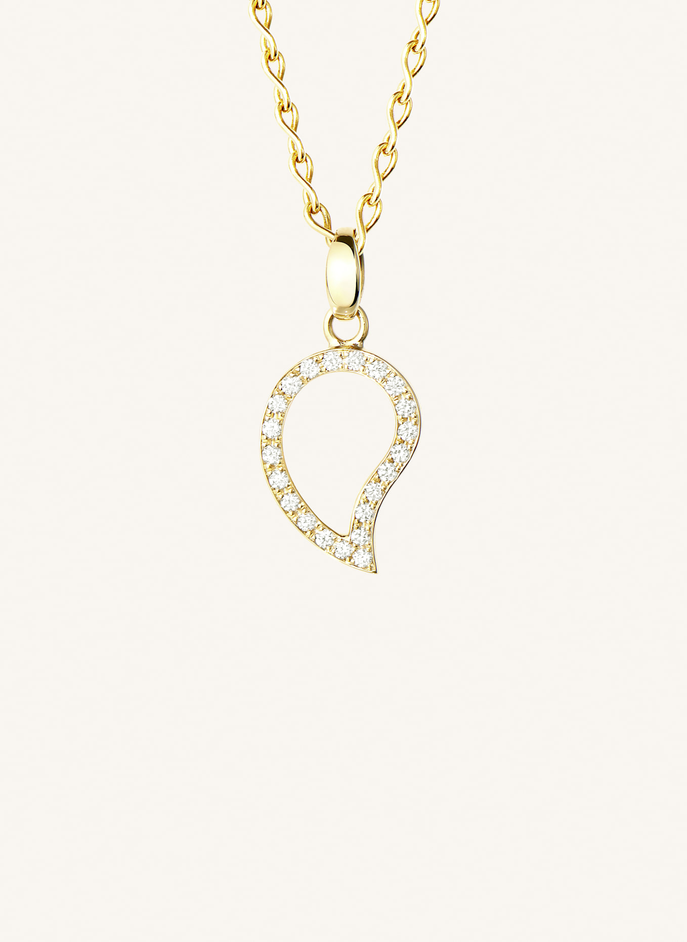 TAMARA COMOLLI Anhänger PENDANT SIGNATURE SMALL DIAMOND PAVÉ mit Diamant Pavé 18K Gelbgold: GOLD