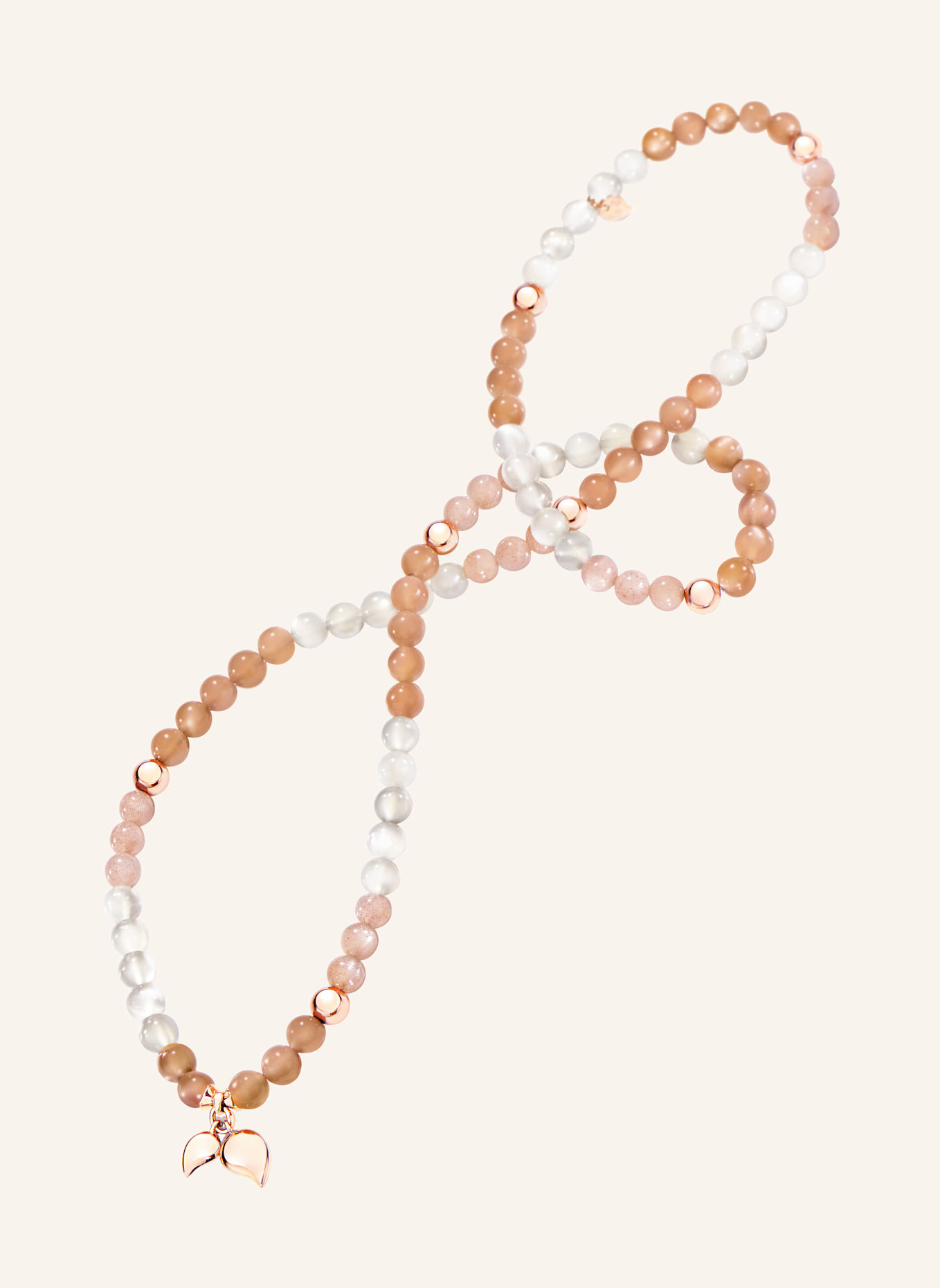 TAMARA COMOLLI Armband BRACELET INDIA 'CAMEL' MEDIUM aus 18 Karat Roségold und Mondsteinen: ROSÉGOLD