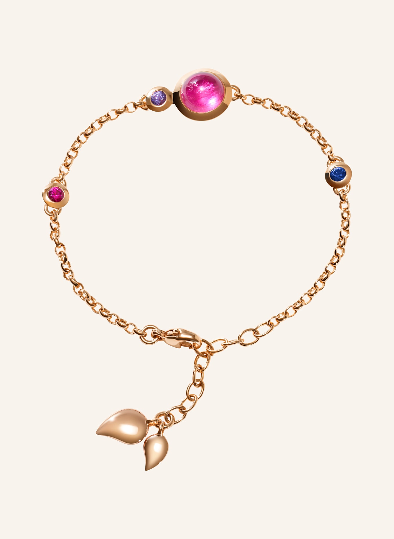 TAMARA COMOLLI Armband BRACELET BOUTON MINI CHAIN 'WILDBERRY' - SMALL/MEDIUM 18K Roségold: ROSÉGOLD