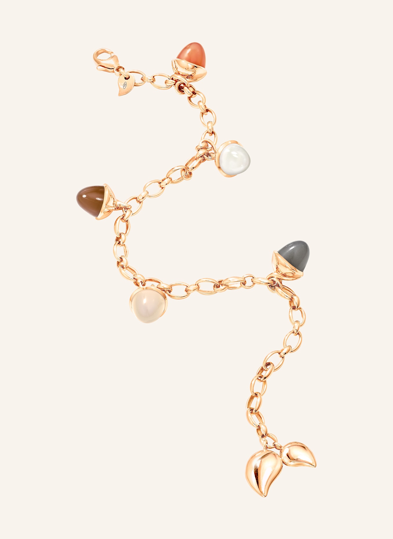 TAMARA COMOLLI Armband BRACELET MIKADO FLAMENCO CHARM 'CASHMERE' aus 18 Karat Roségold und Mondsteinen: ROSÉGOLD