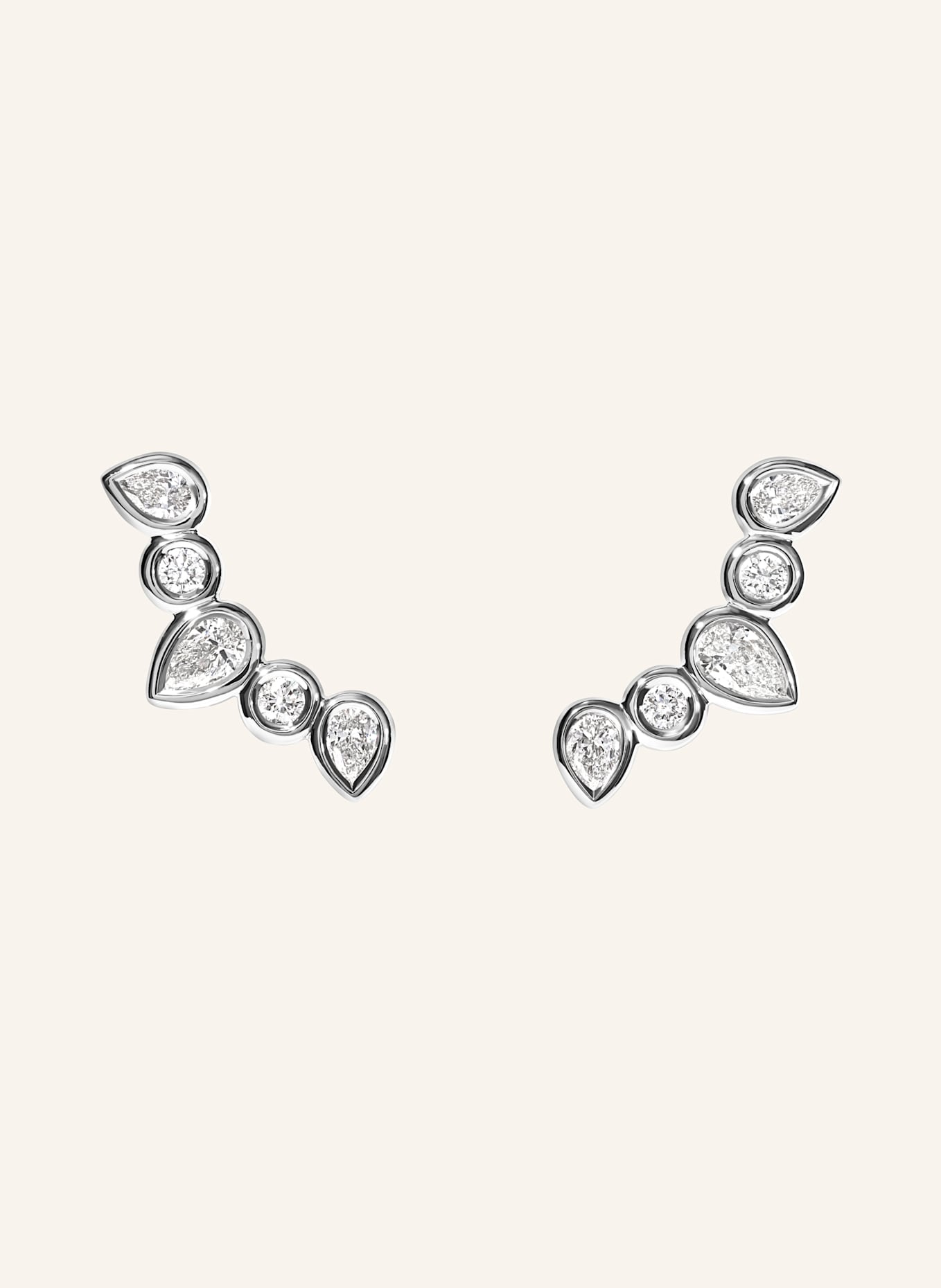 TAMARA COMOLLI Ohrstecker OHRSTECKER GYPSY CRAWLER CLASSIC 18K Weißgold: WEISSGOLD