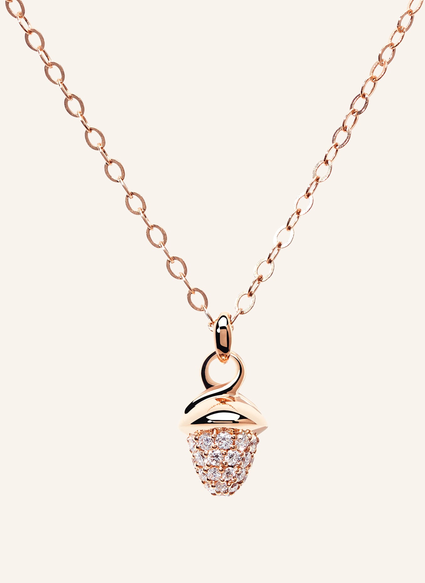 TAMARA COMOLLI Halskette NECKLACE 'MYMIKADO' WITH DIAMOND PAVÉ aus 18 Karat Roségold mit Diamant Pavé: ROSÉGOLD