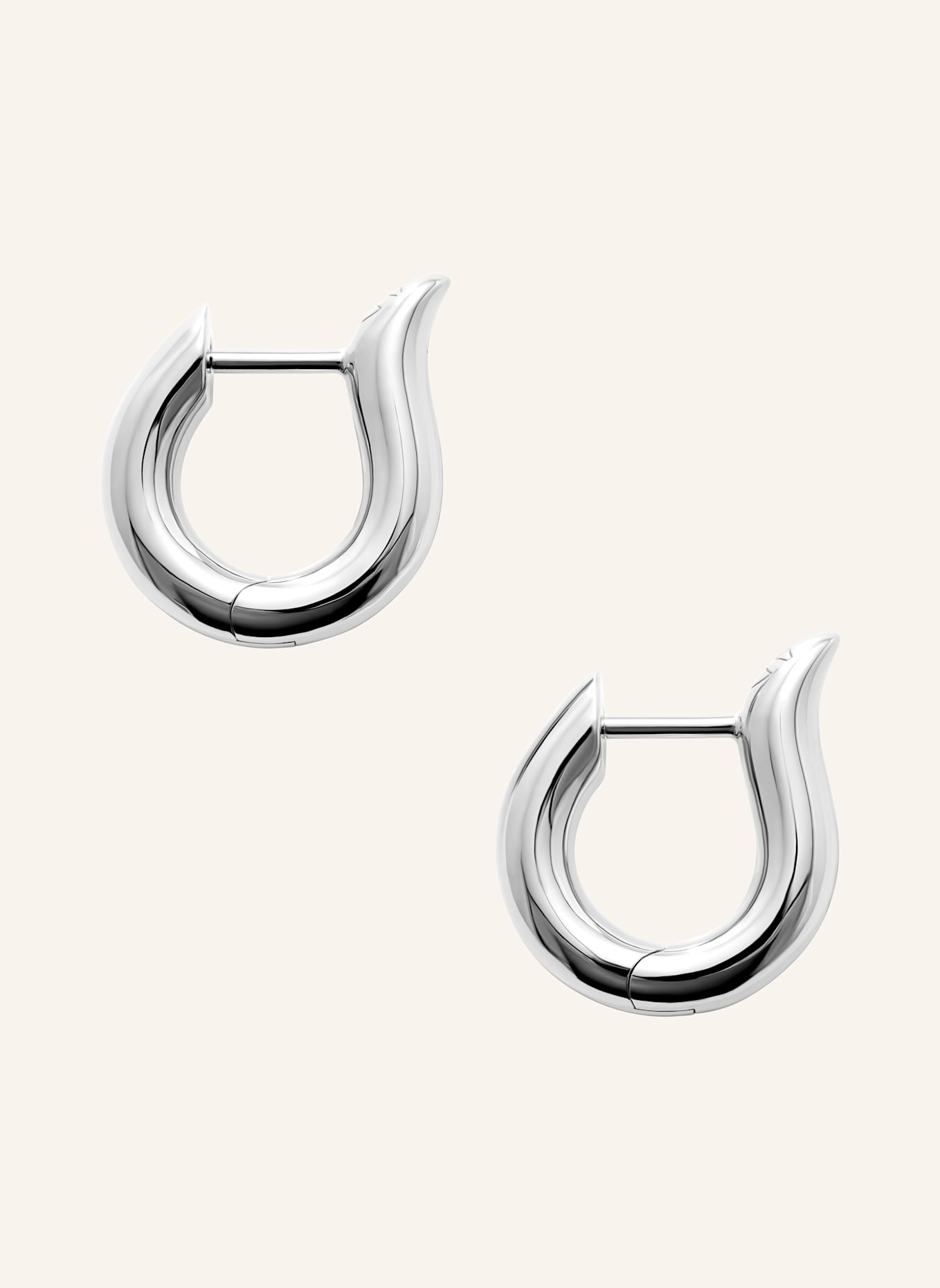 TAMARA COMOLLI Ohrstecker SIGNATURE OHRSTECKER HOOP SMALL 18K Weißgold: WEISSGOLD