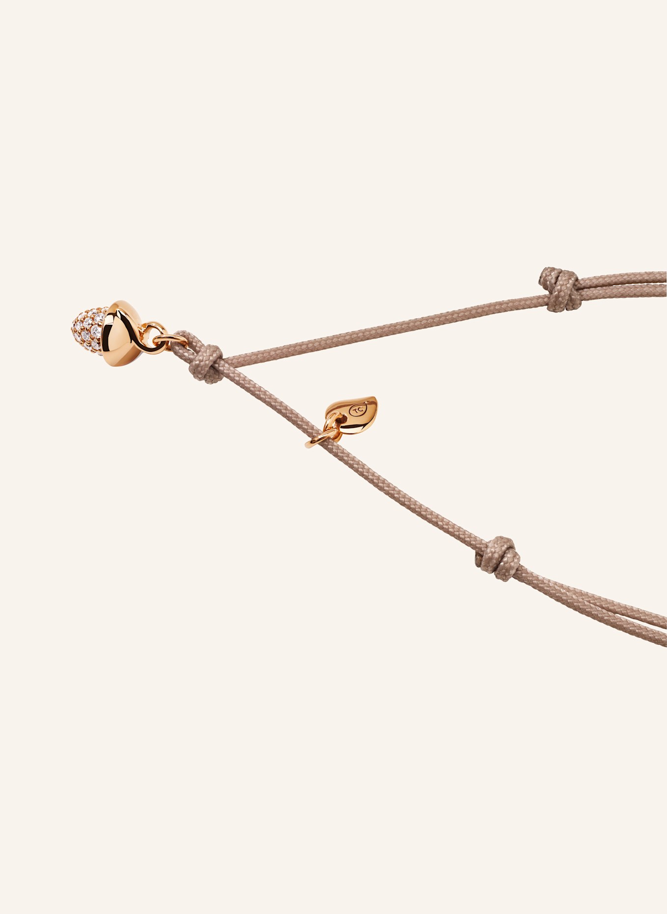 TAMARA COMOLLI Armband BRACELET 'MYMIKADO' WITH DIAMOND PAVÉ aus 18 Karat Roségold mit Diamant Pavé: ROSÉGOLD