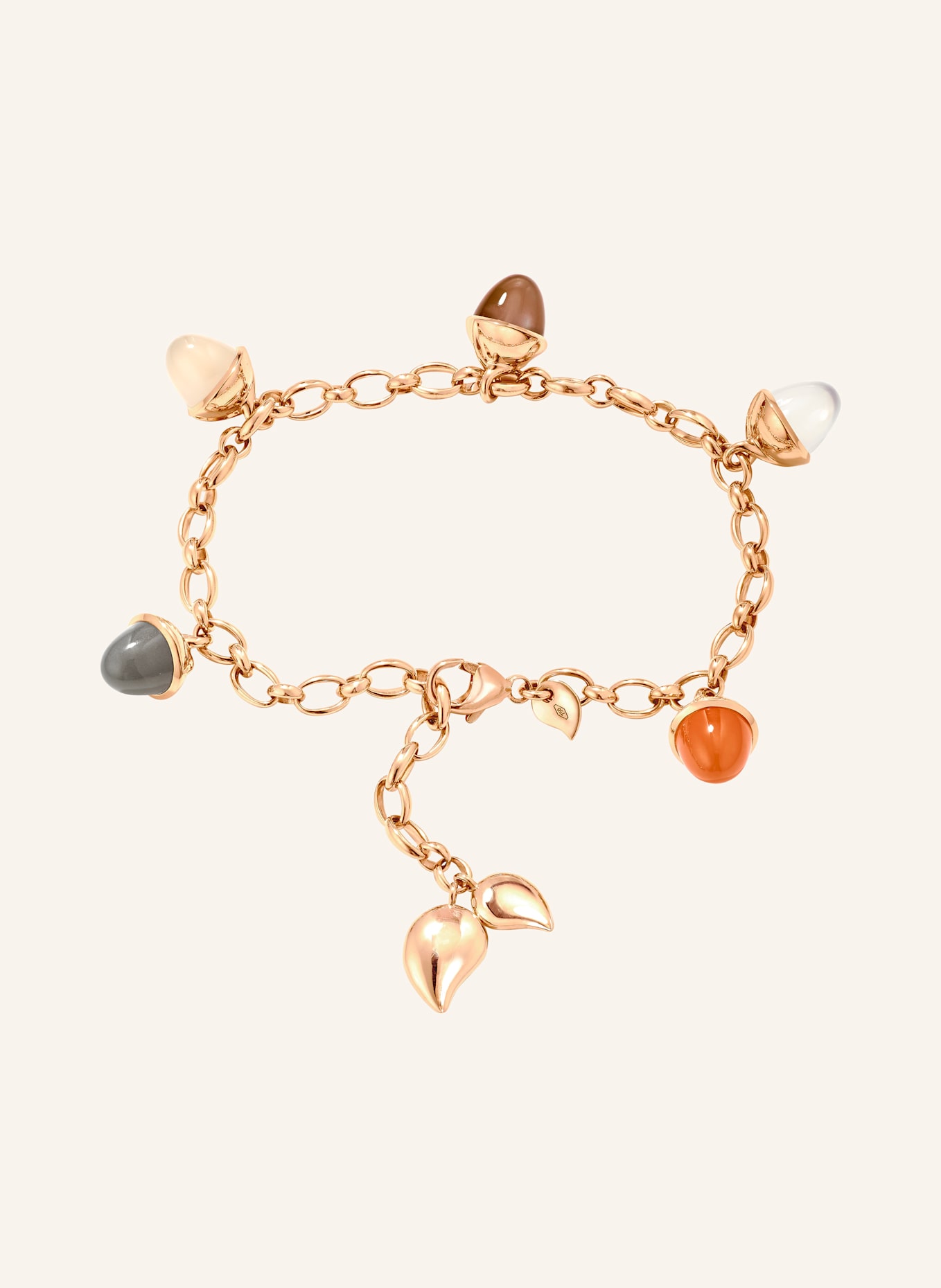 TAMARA COMOLLI Armband BRACELET MIKADO FLAMENCO CHARM 'CASHMERE' aus 18 Karat Roségold und Mondsteinen: ROSÉGOLD