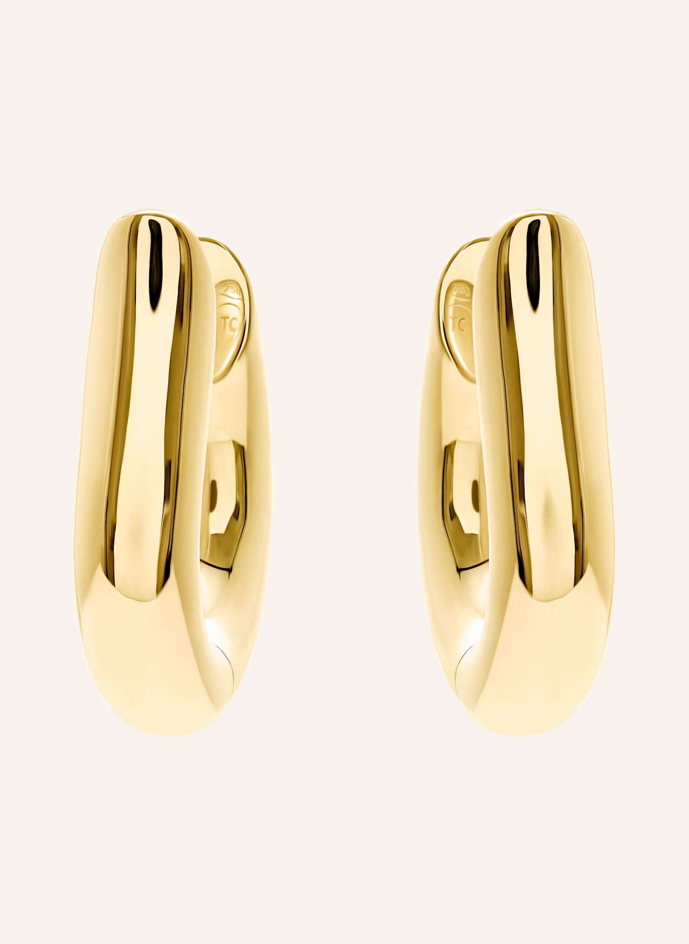 TAMARA COMOLLI Ohrstecker SIGNATURE OHRSTECKER HOOP MEDIUM 18K Gelbgold: GOLD