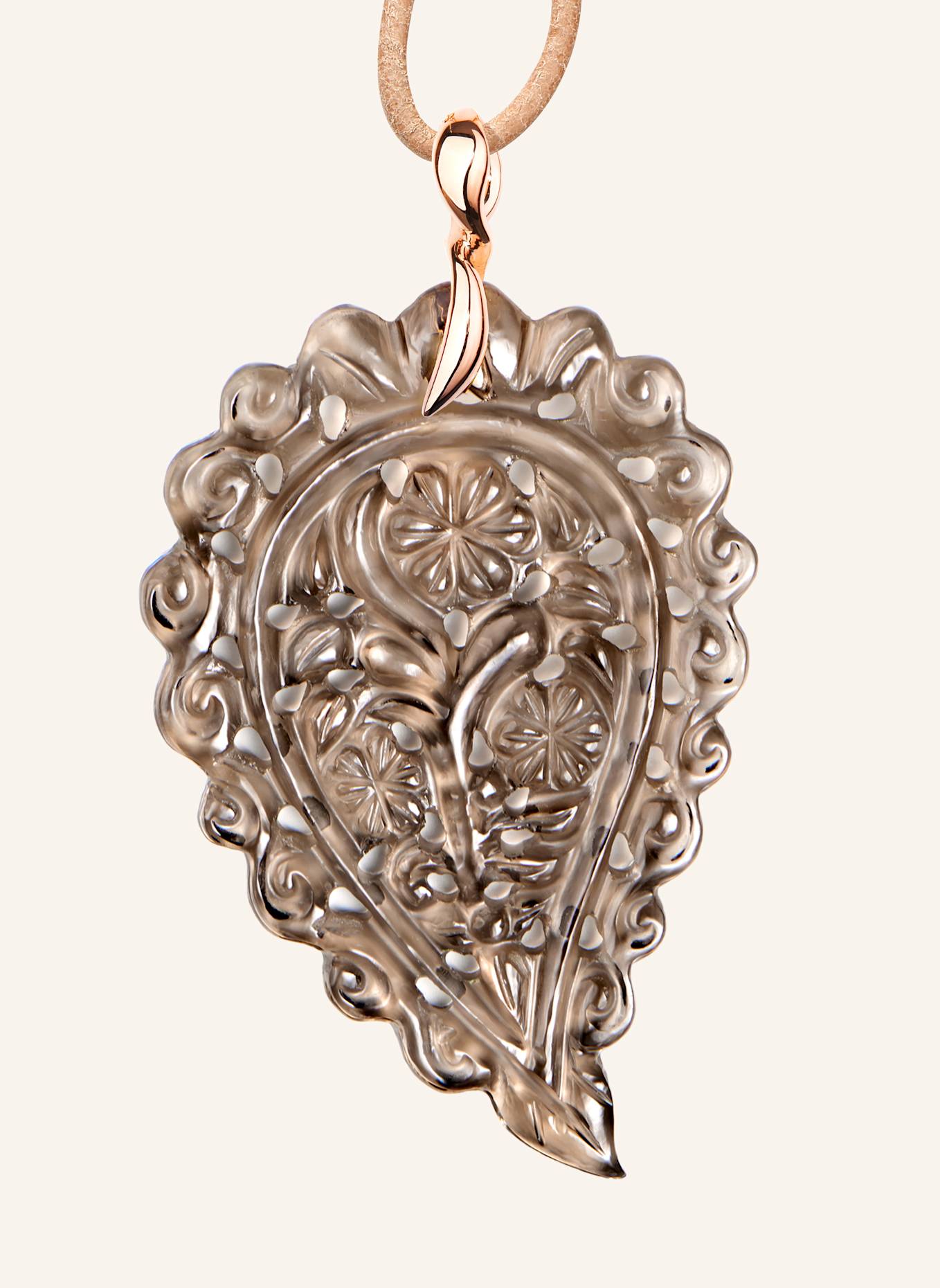 TAMARA COMOLLI Anhänger PENDANT INDIA LARGE SMOKY QUARTZ 18K Roségold 18K Roségold: ROSÉGOLD