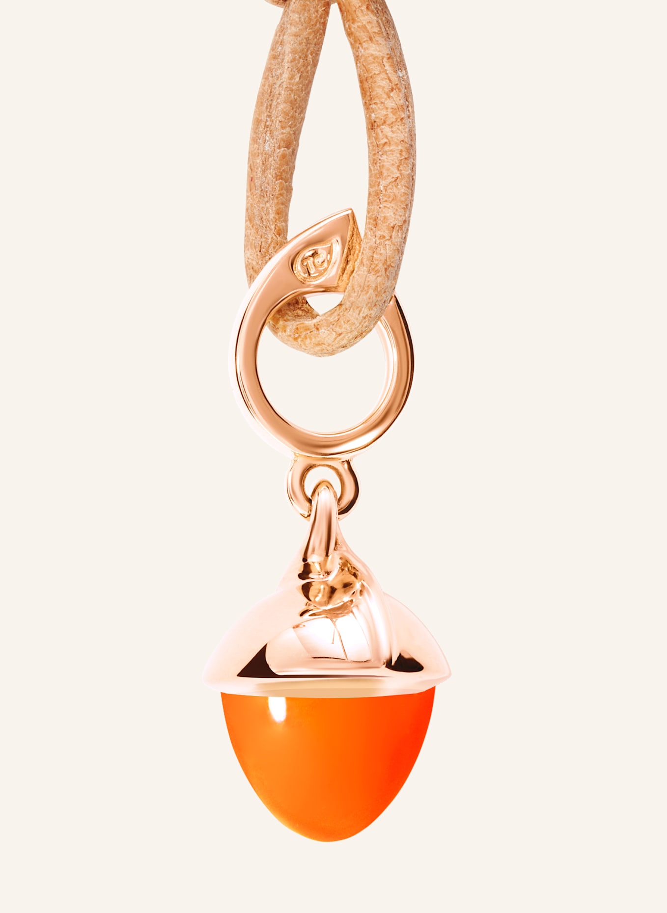 TAMARA COMOLLI Anhänger PENDANT MIKADO FLAMENCO CARNELIAN Karneol 18K Roségold: ROSÉGOLD