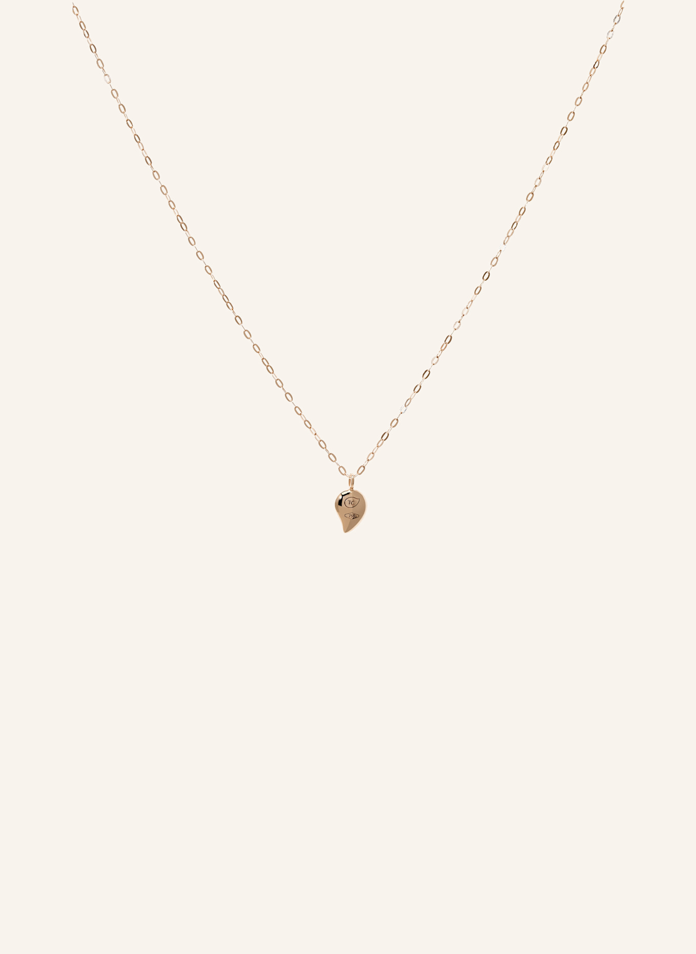 TAMARA COMOLLI Halskette CHAIN SPARKLE DROP DIAMOND PAVÉ, 1,0 MM, 45 CM aus 18 Karat Roségold mit Diamant Pavé: ROSÉGOLD