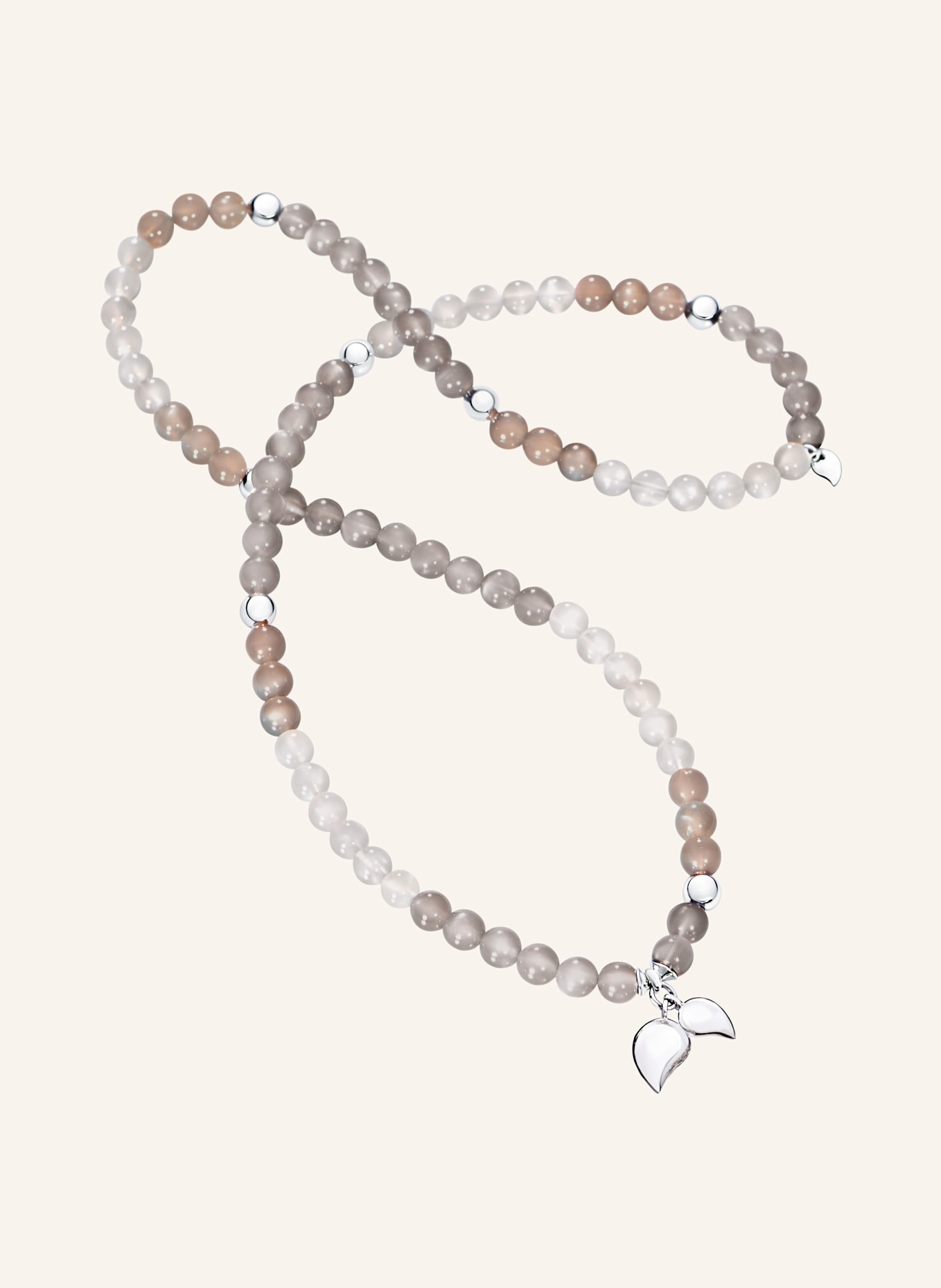 TAMARA COMOLLI Armband BRACELET INDIA 'CASHMERE' MEDIUM aus 18 Karat Weißgold und Mondsteinen: WEISSGOLD
