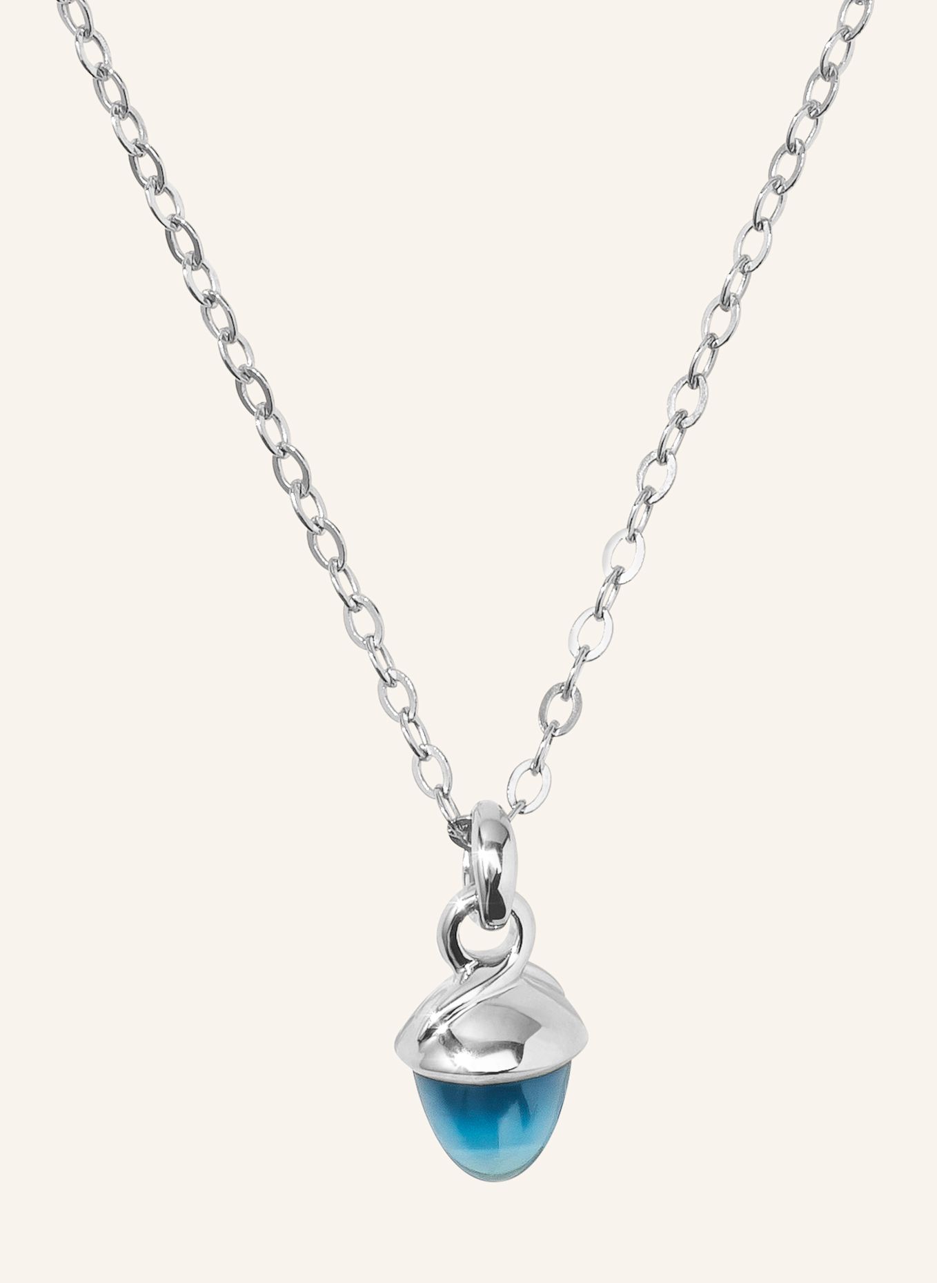 TAMARA COMOLLI Halskette NECKLACE 'MYMIKADO' WITH SWISS TOPAZ aus 18 Karat Weißgold und Swiss Topas: WEISSGOLD