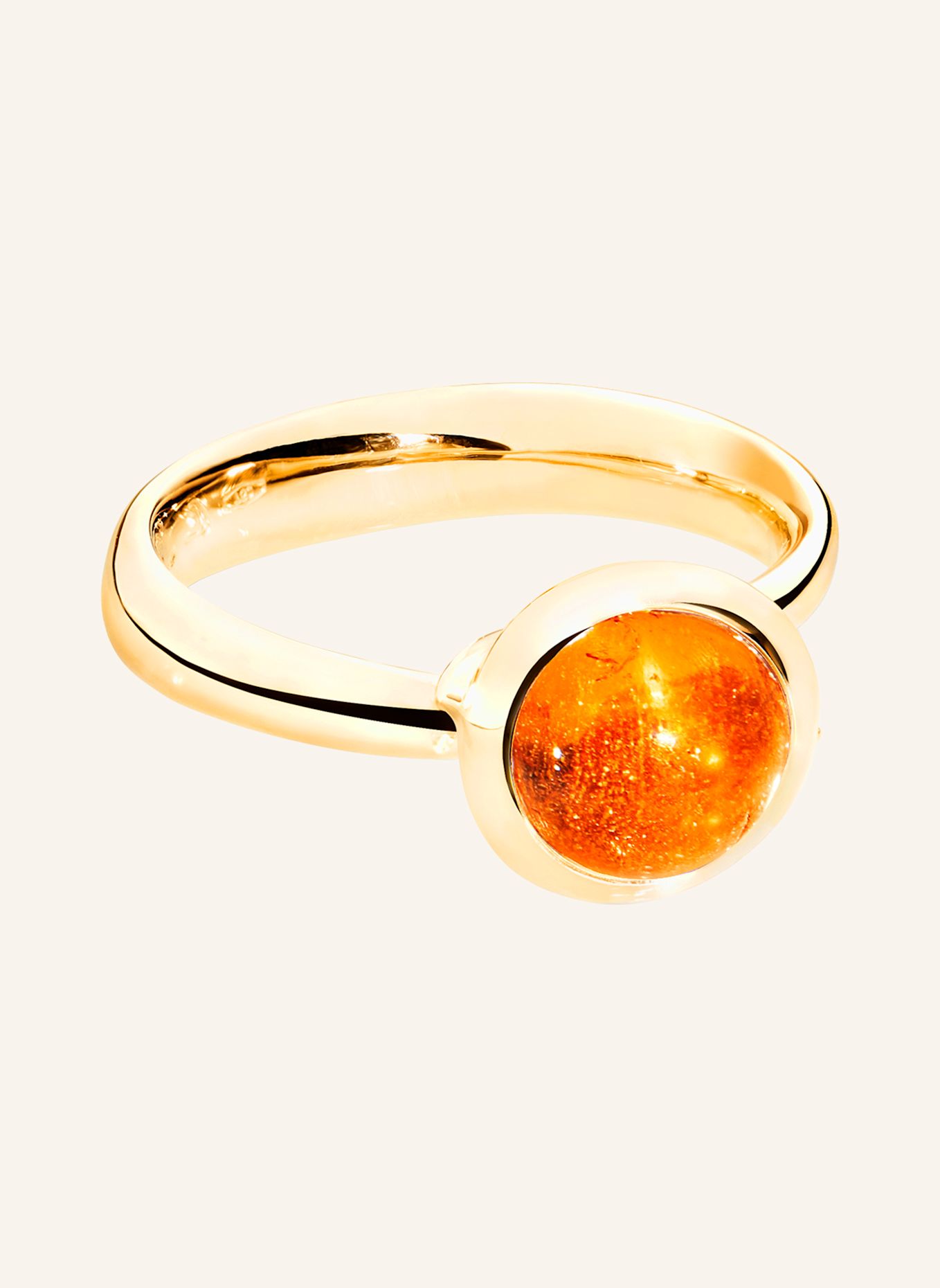 TAMARA COMOLLI Ring RING BOUTON SMALL MANDARIN GARNET aus 18K Gelbgold mit Mandarin Granat: GOLD