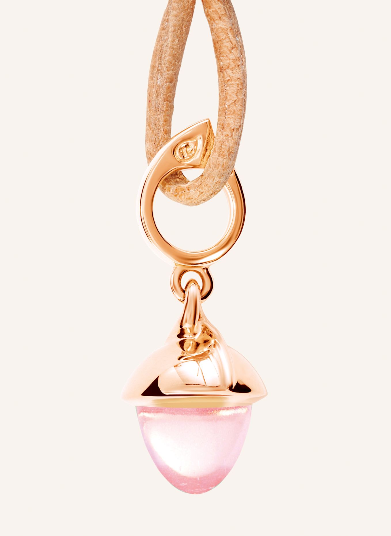 TAMARA COMOLLI Anhänger MIKADO ANHÄNGER FLAMENCO ROSENQUARTZ 18K Roségold: ROSÉGOLD