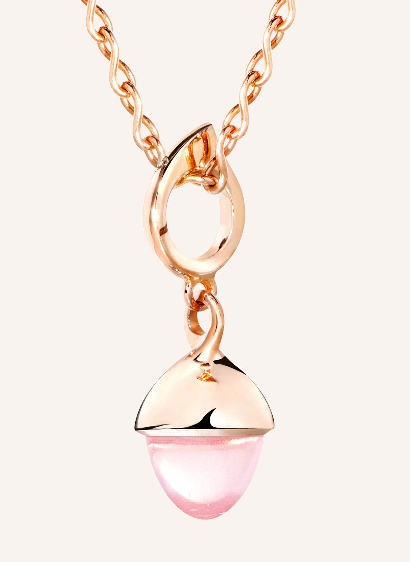 TAMARA COMOLLI Anhänger MIKADO ANHÄNGER FLAMENCO ROSENQUARTZ 18K Roségold: ROSÉGOLD