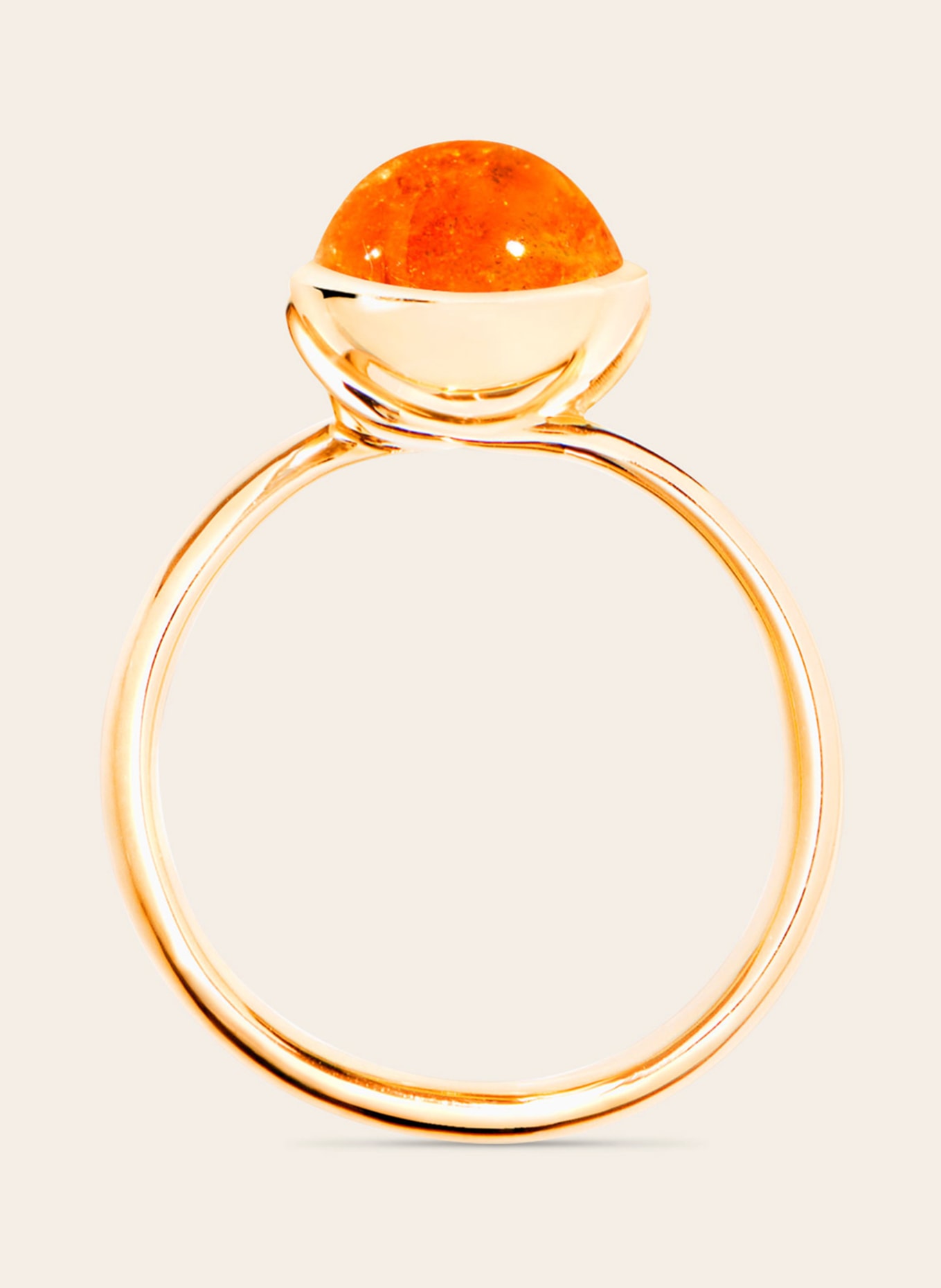 TAMARA COMOLLI Ring BOUTON SMALL aus 18K Gelbgold mit Mandarin Granat, Farbe: GOLD (Bild 4)