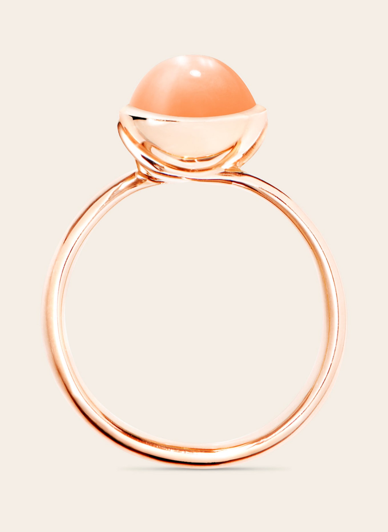 TAMARA COMOLLI Ring BOUTON SMALL aus 18K Roségold mit oranger Mondstein, Farbe: ROSÉGOLD (Bild 2)